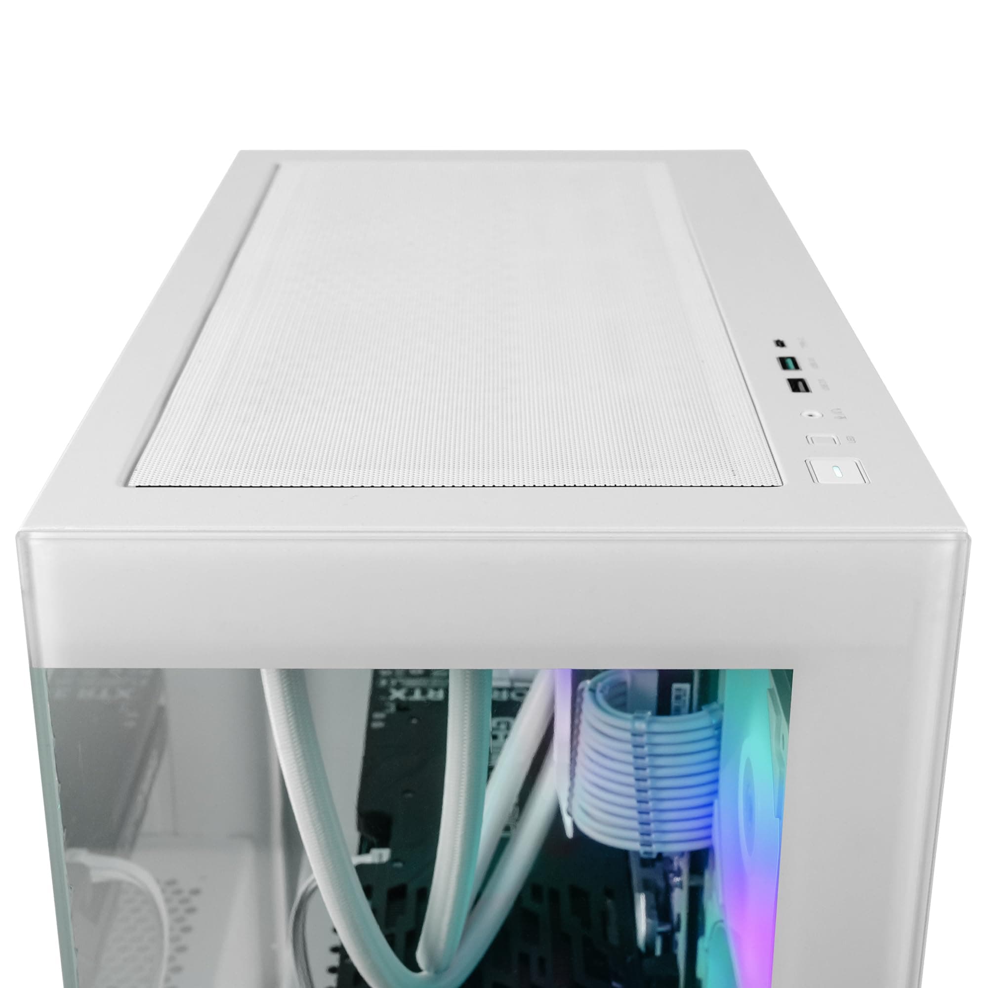 Aurum White Gaming PC Intel Core Ultra 7 265KF • GeForce RTX5080 16GB • 32GB DDR5 • 1000GB M.2 SSD • Windows 11 • Wasserkühlung • WLAN • Gamer PC Computer Gaming Rechner Ultra 7 265KF+RTX5080 16G+32GB DDR5 RAM+1TB SSD Bild 4