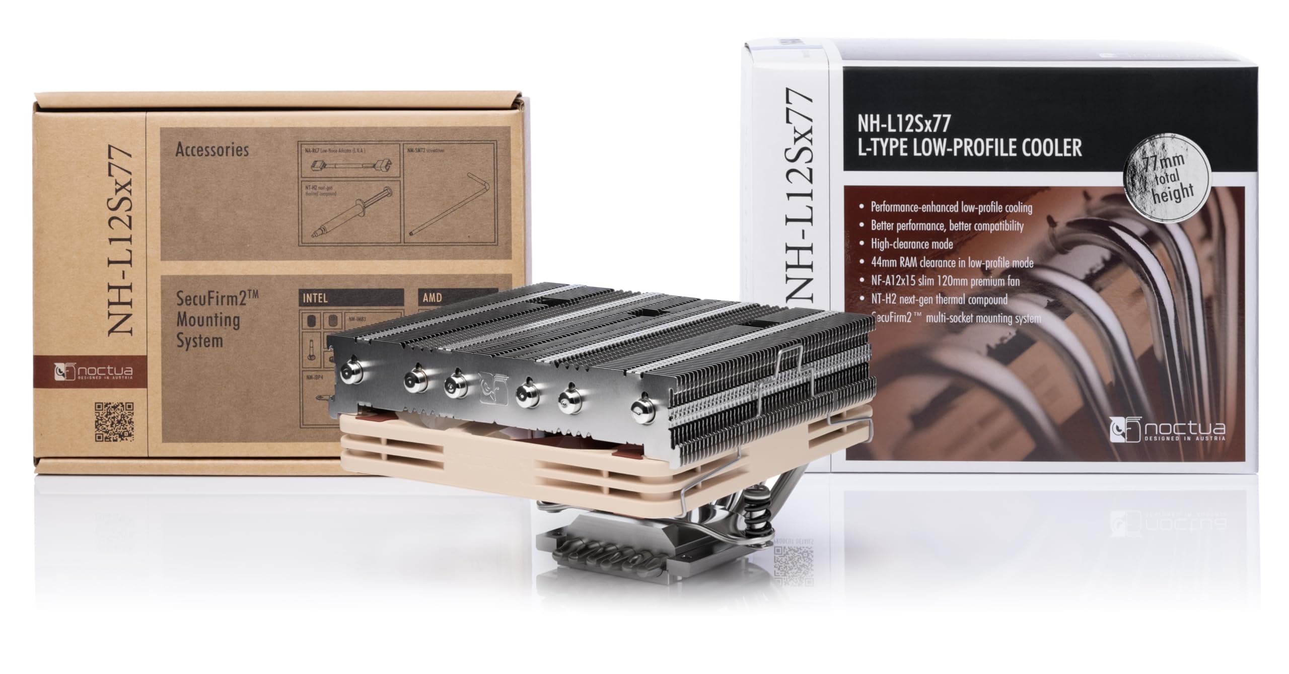 Noctua NH-L12Sx77, Low-Profile CPU Kühler (120mm, Braun) Bild 6