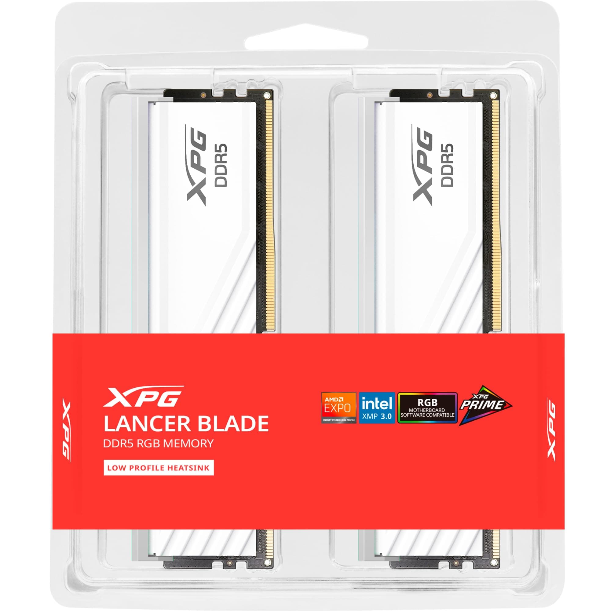 DIMM 64 GB DDR5-6000 (2x 32 GB) Dual-Kit (weiß, AX5U6000C3032G-DTLABRWH, Lancer Blade RGB, INTEL XMP, AMD EXPO) Bild 7