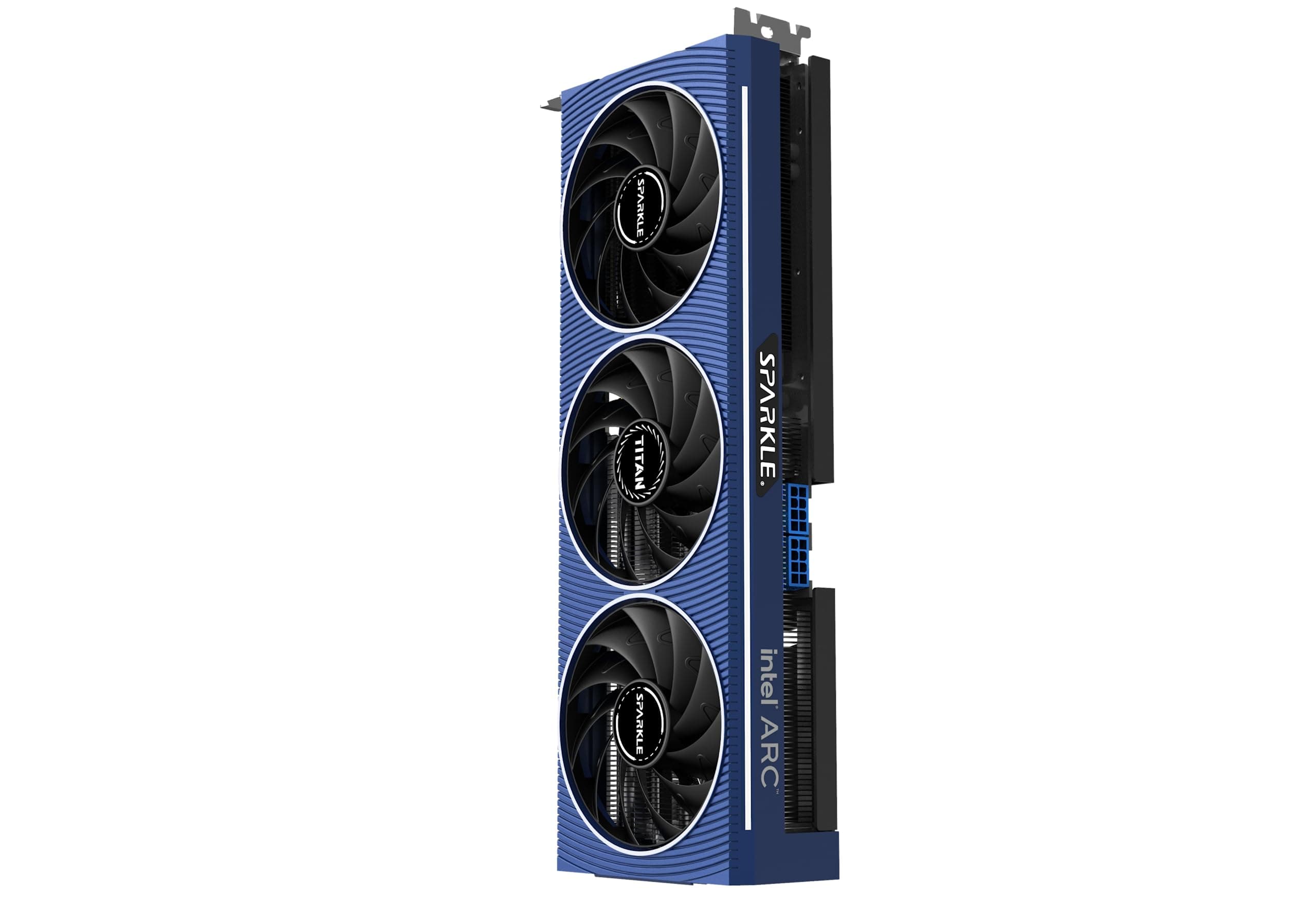 Sparkle Intel Arc A750 Titan OC Edition DDR6 HDMI 2200MHz 8GB Triple Fan Grafikkarte - Blau Bild 5