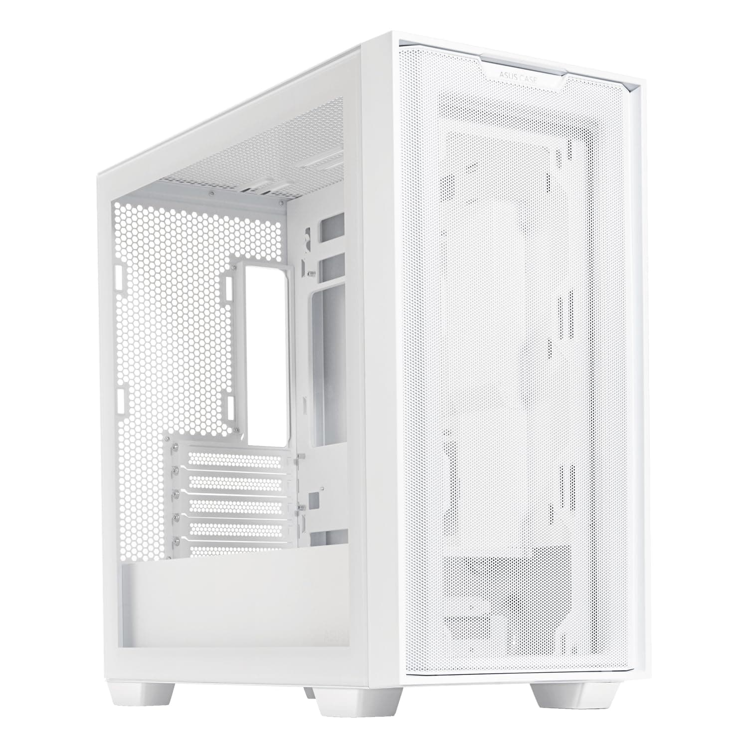 ASUS A21 Micro-ATX Gaming Gehäuse White (kompatibel mit 360 mm Radiatoren, 380 mm Grafikkarten, Frontpanel-Mesh, Fach für Kabelmanagement, weiß) Bild 2