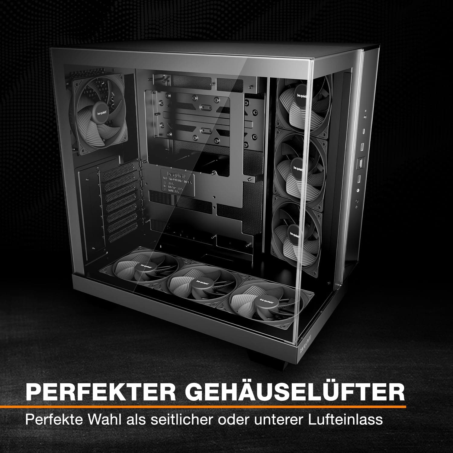 be quiet! Pure Wings 3 120mm PWM Reverse Lüfter Triple Pack, 3 Lüfter enthalten, invertierte Lüfterblätter, hohe Höchstgeschwindigkeit, niedrige Mindestdrehzahl, optimierter Lüfterrahmen Bild 6