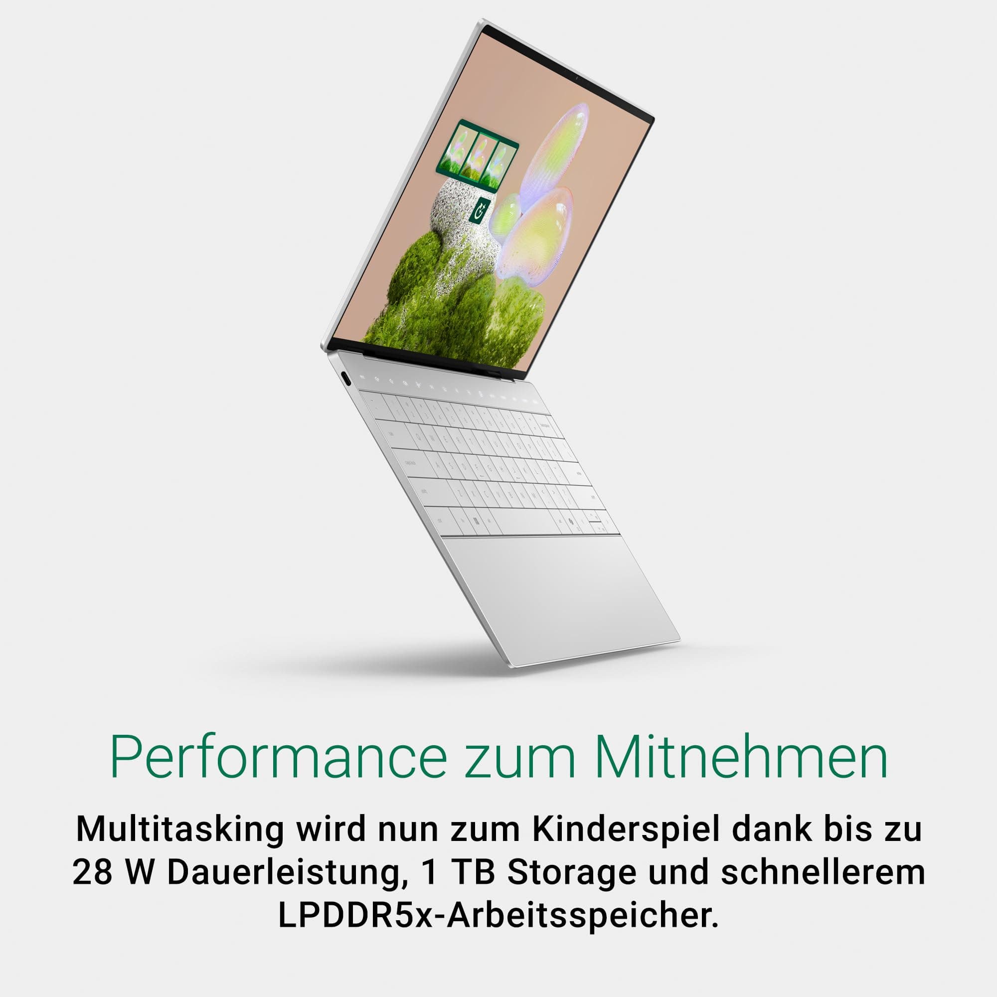 Dell XPS 13 (9350) Laptop Copilot+ PC 13.4 Inch FHD+ 120Hz, Intel Core Ultra 7 Series 2 Intel - Evo Edition, Intel Arc, 32GB RAM, 1TB SSD, Windows 11 Home, German QWERTZ Backlit Keyboard, Platinum Core Ultra 7 258V 32GB Windows 11 Home Bild 4