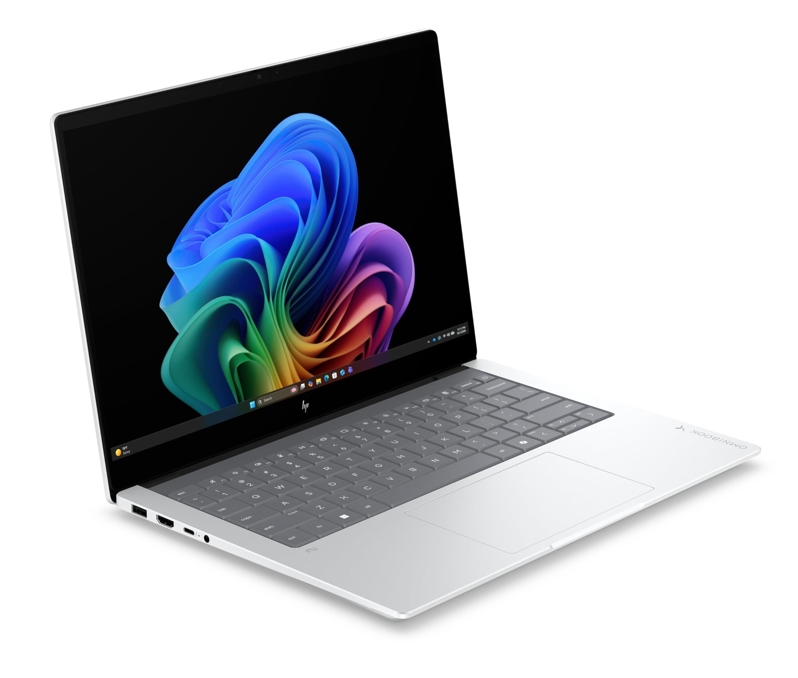 HP OmniBook X Laptop (14" 2K Display, Intel Core Ultra 7, 16GB RAM, 1TB, Win11, QWERTZ) - Silber Intel Core Ultra 7 Klappgehäuse Bild 4