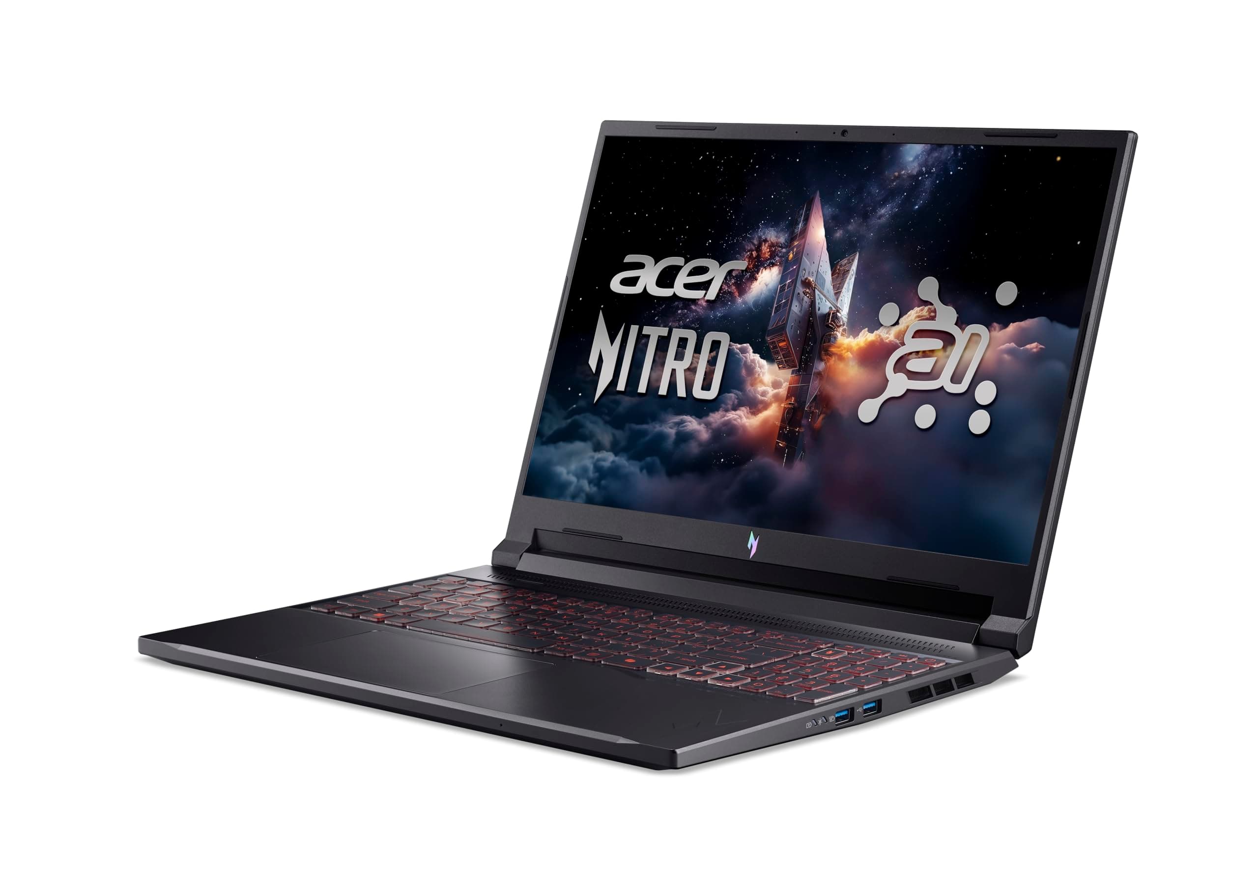 Acer Nitro V 16 AI (ANV16-42-R1T1) Gaming Laptop, 16" WUXGA IPS 180Hz Display, AMD Ryzen 7 260, 16 GB RAM, 1 TB GB SSD, NVIDIA GeForce RTX 5070, Windows 11, QWERTZ Tastatur, schwarz Bild 4