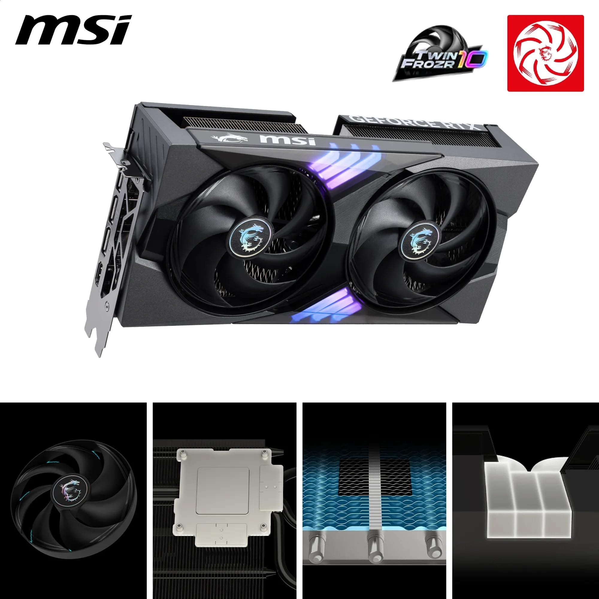 MSI GeForce RTX 5060 Ti 16G Gaming OC - 16GB GDDR7 (28Gbps/128-bit), PCIe 5, Boost: 2647 MHz, HDMI 2.1b, DisplayPort 2.1b Bild 7