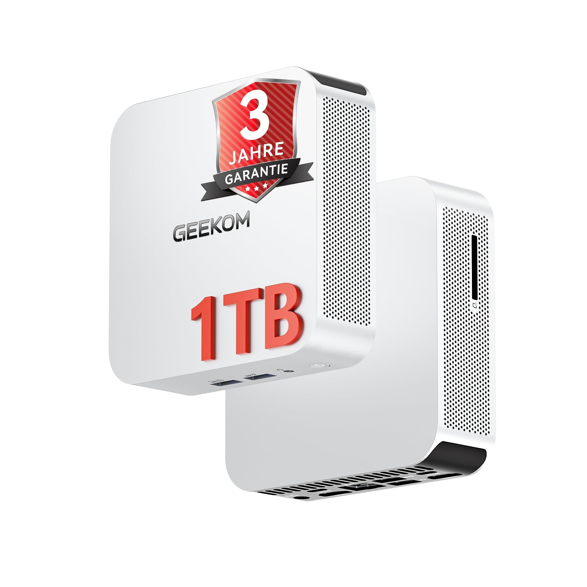 GEEKOM Mini PC A5 Pro 2026 Edition mit AMD Ryzen 5 7530U, 1TB SSD 16GB RAM(Deckt 95% der Nutzer ab) Mini Desktop PC, Windows 11 Pro Vorinstalliert, 2 x USB 4/8K Quad-Display/SD Card für Office/Home R5 7530U(16+1)