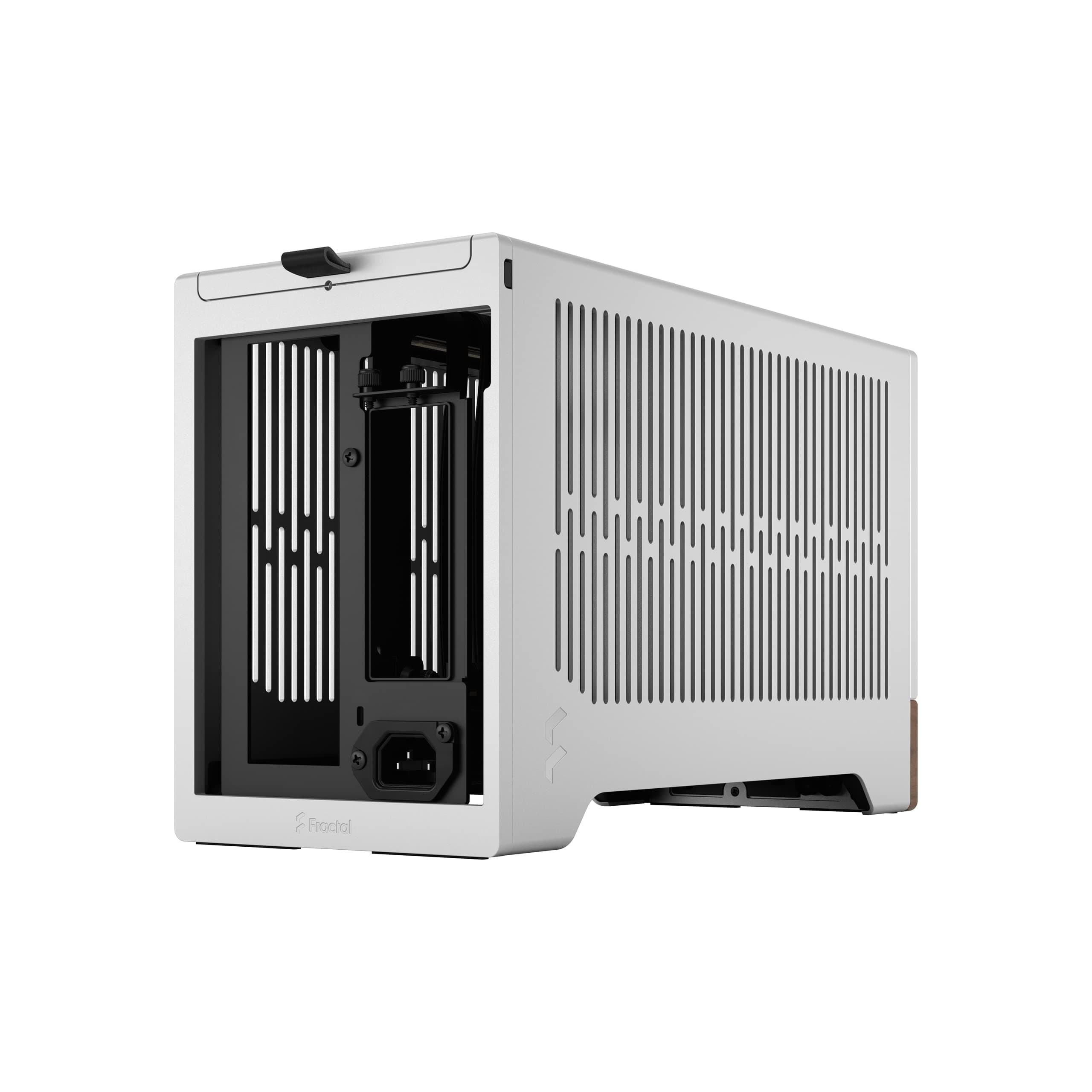 Fractal Design Terra Silver - Wood Walnut Front Panel - Small Form Factor - mITX Gaming case – PCIe 4.0 Riser Cable – USB Type-C - Anodized Aluminum Panels Bild 7