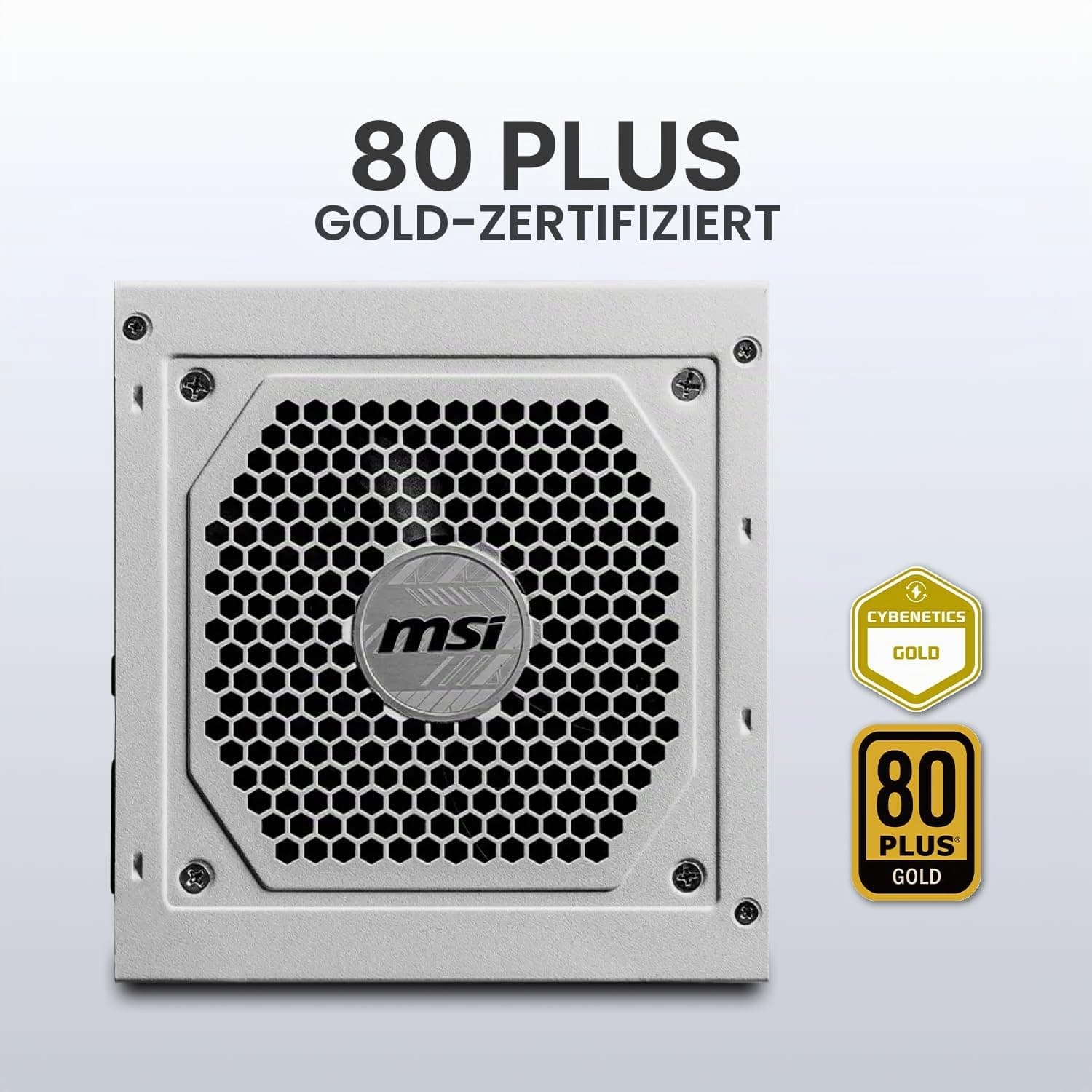 MSI MAG 850GL PCIE 5 White Gaming Netzteil – voll modular – 80 Plus Gold Zertifiziert 850 W – kompakte Größe – ATX-Netzteil MAG A850GL PCIE5 WEISS Bild 7
