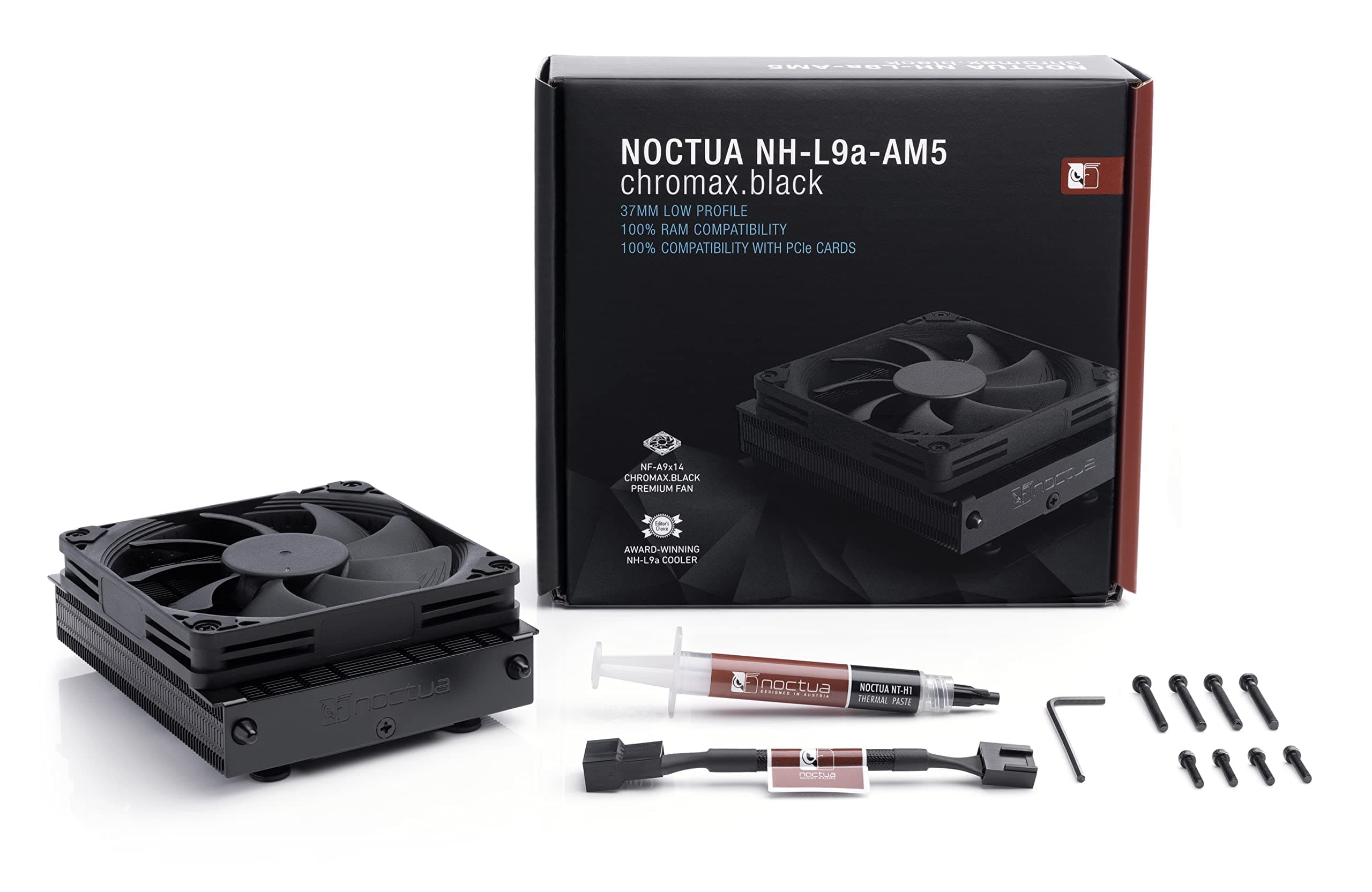 Noctua NH-L9a-AM5 chromax.black, Premium Low-profile Kühler für AMD AM5 (Schwarz) Bild 7