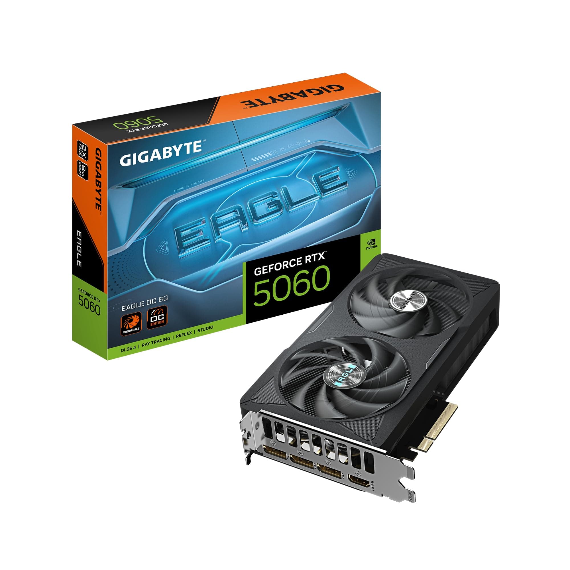 Gigabyte GeForce RTX 5060 Eagle OC 8G Grafikkarte - 8GB GDDR7, 128bit, PCI-E 5.0, 2550 MHz Kerntakt, 3 x DisplayPort, 1 x HDMI, GV-N5060EAGLE OC-8GD Bild 2