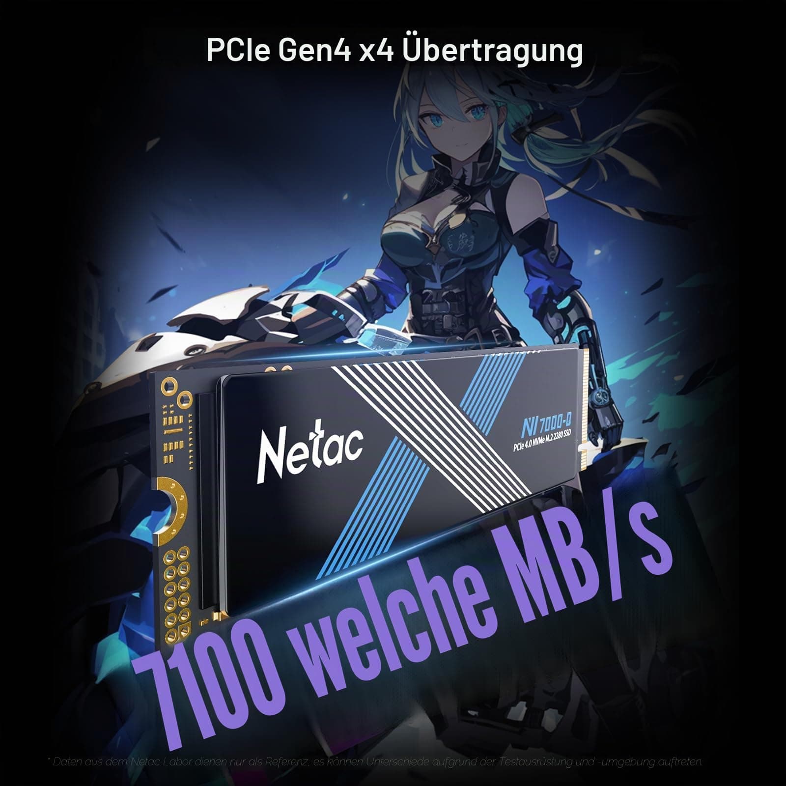 Netac NV7000-Q 1TB PCIe 4.0 Nvme SSD 1TB Internes Solid-State-Laufwerk bis zu 7100MB/s für PC Gamer PS4 Bild 7