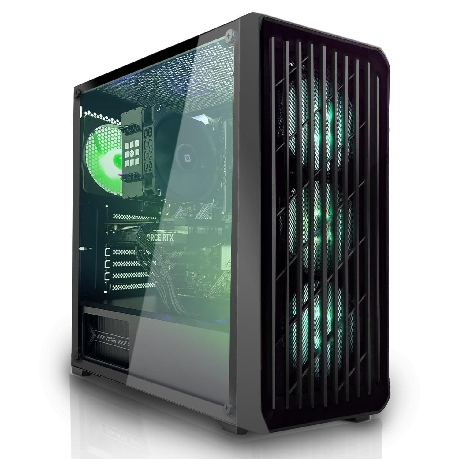 SYSTEMTREFF Gaming PC AMD Ryzen 7 5700X 8x4.6GHz | Nvidia RTX 5060 Ti 8GB DX12 | 1TB M.2 NVMe | 32GB DDR4 RAM | Windows 11 | WLAN Desktop Computer Rechner für Gamer, Zocker & Streamer