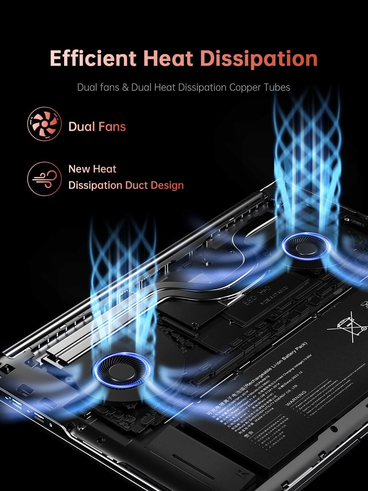 ACEMAGIC Gaming Laptop – 16 Zoll FHD Display Laptop mit AMD Ryzen 7 7735HS-Prozessor mit bis zu 4,75 GHz, 16 GB RAM DDR5 4800 MHz 512 GB Gaming Notebook mit hintergrundbeleuc 16 Zoll-H255-16+512GB Bild 7