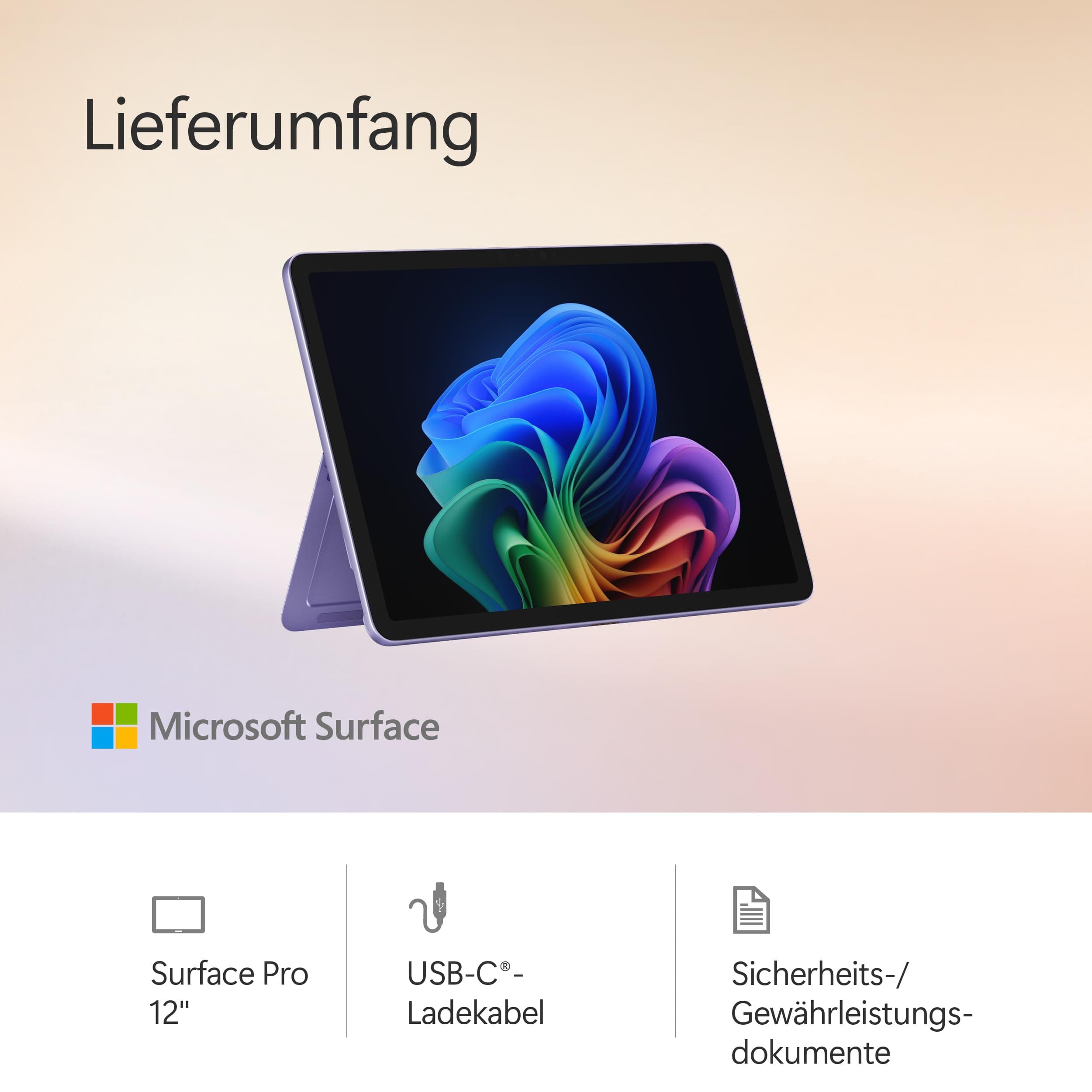 Microsoft Surface Pro | Copilot+ PC | 12” LCD Touchscreen | Snapdragon® X Plus | 16GB RAM | 512GB Speicher | Neuestes Modell | Violett Snapdragon X Plus (8-Kern) | 12'' LCD Touchscreen 16GB RAM | 512GB Speicher Violett Bild 6