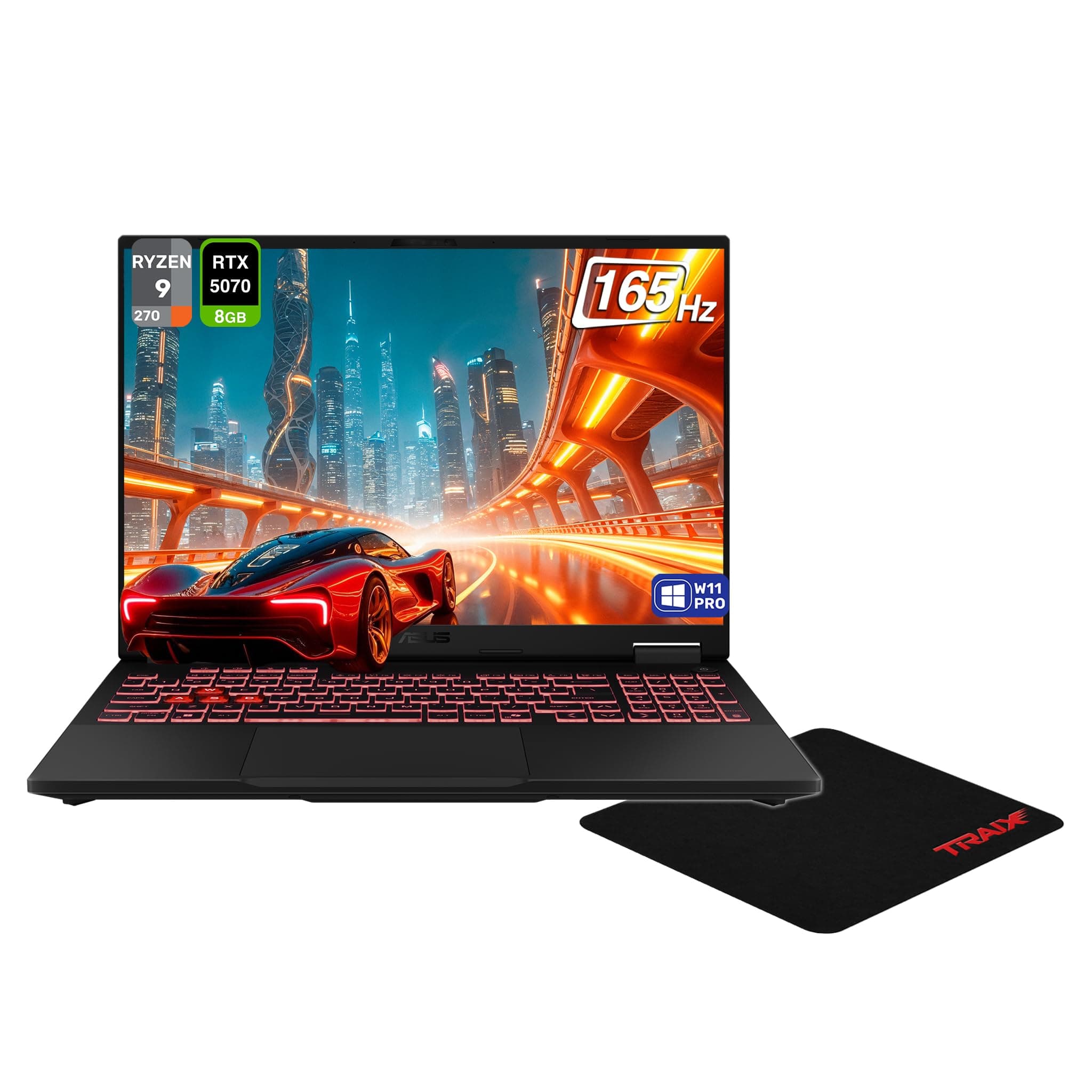 ASUS TUF A16 Copilot+ Gaming Laptop, AMD Ryzen AI 9 270, 32 GB DDR5 RAM, 2 TB PCle SSD, 16 Zoll FHD+ (1920x1200) 165Hz Display, NVIDIA G-Force RTX 5070, 1-Zone RGB Tastatur, W11 Pro, Jaegar Gray 32 GB RAM | 2 TB SSD W11 Pro