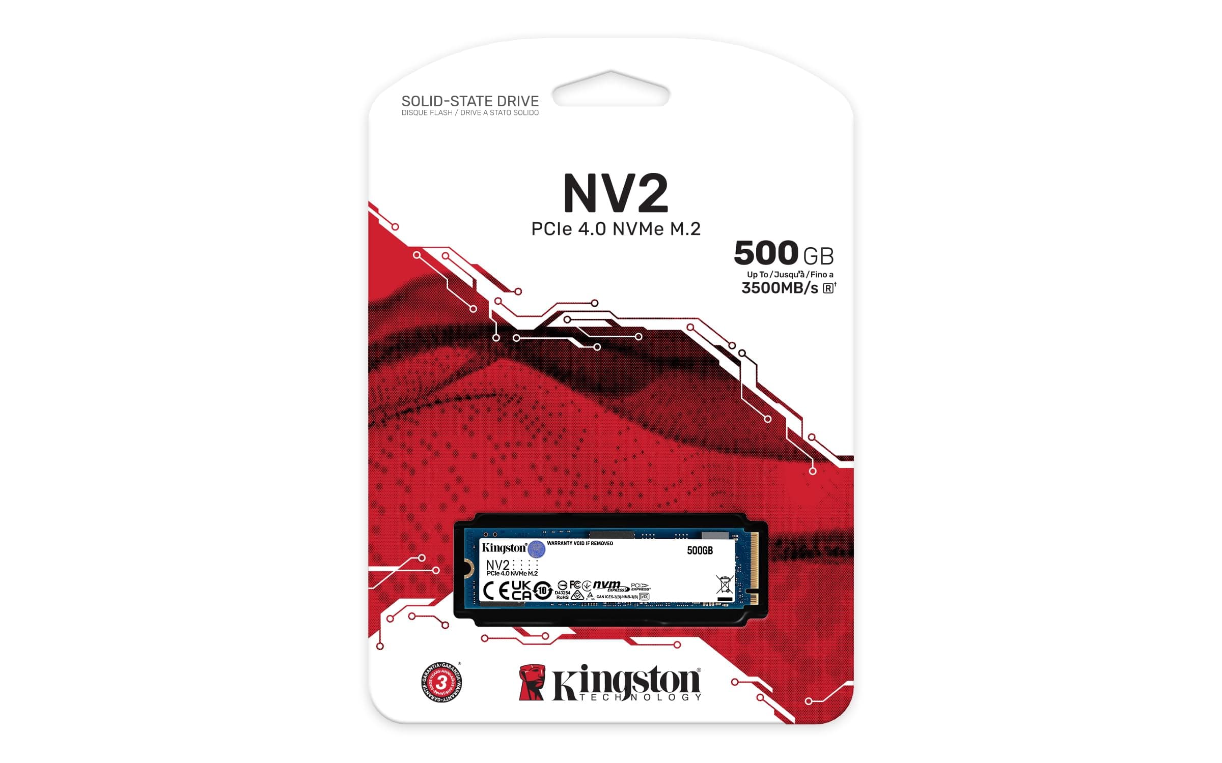 Kingston NV2 NVMe PCIe 4.0 Interne SSD 500GB M.2 2280 - SNV2S/500G Bild 3