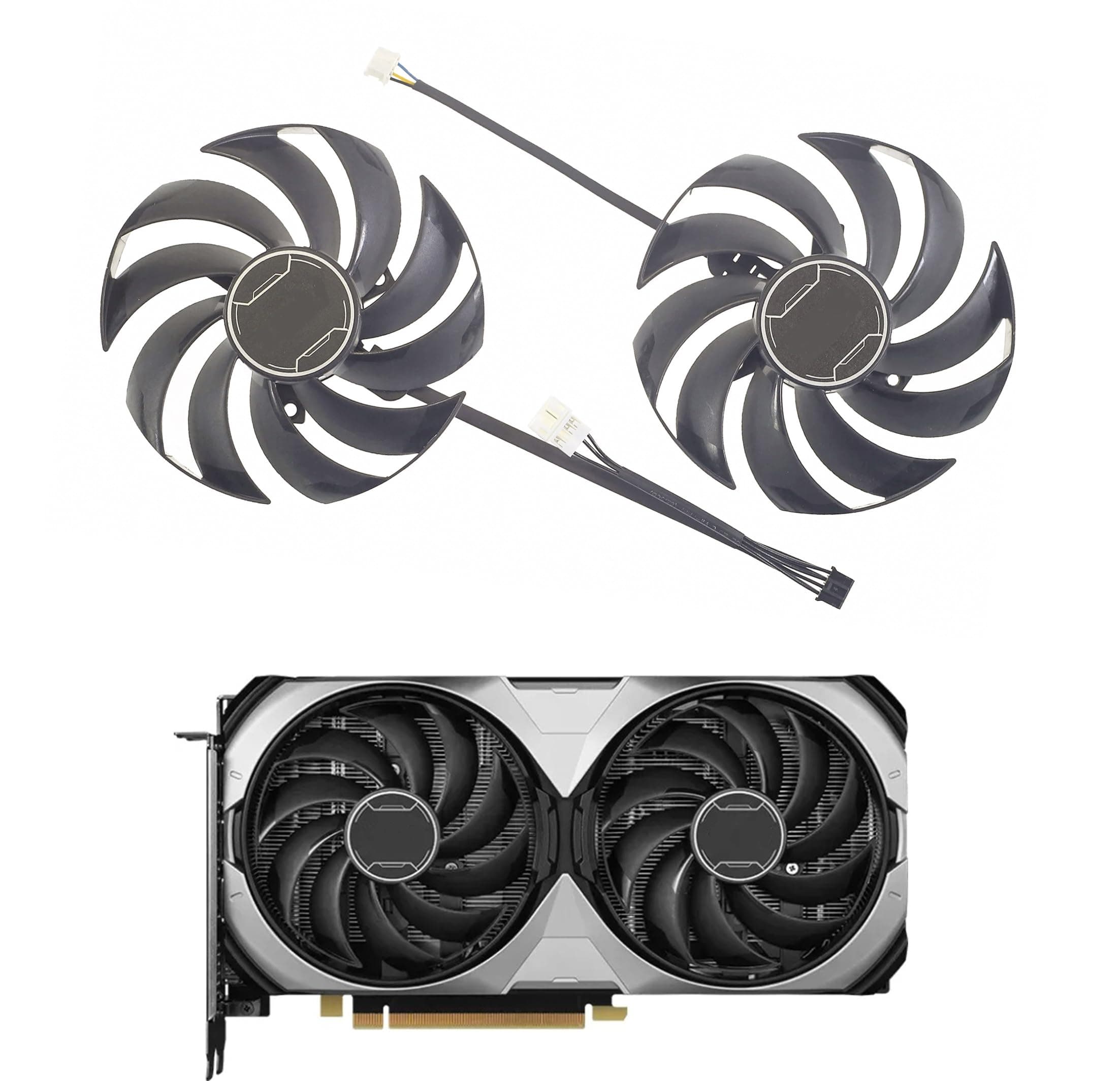 Lüfter für Grafikkarten MSI GeForce RTX 4070 Ventus/Super-Ventus, MSI RTX 4070 Ti SUPER Ventus 2X OC | PLD10010S12HH, Ersatzlüfter, GPU Kühler Gebläse