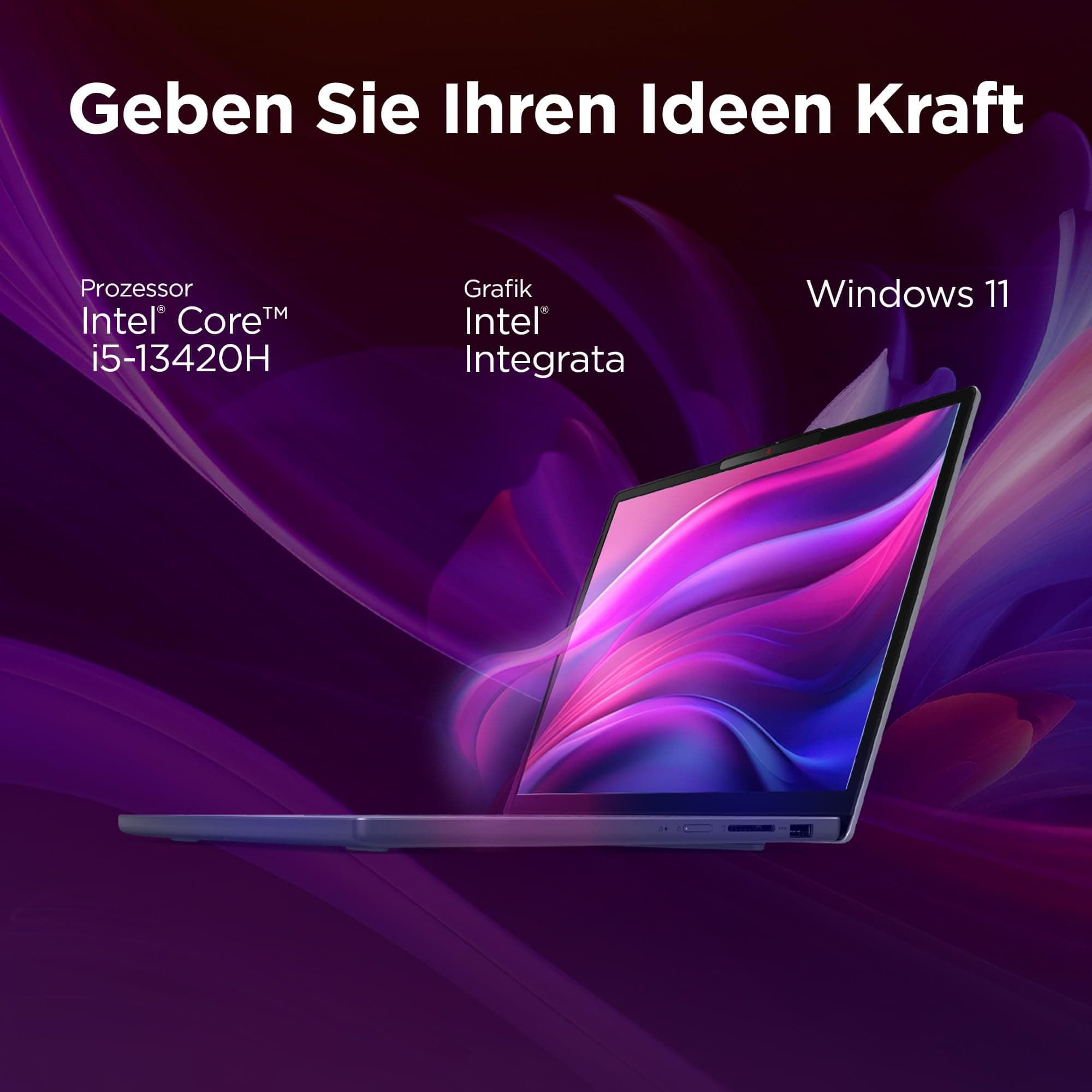 Lenovo IdeaPad Slim 3i Laptop | 15.3" WUXGA Display Entspiegelt | Intel Core i5-13420H | 24GB RAM | 1TB SSD | Intel UHD Grafik | Win11 | QWERTZ | Cosmic Blau | 3 Monate Premium Care Bild 5