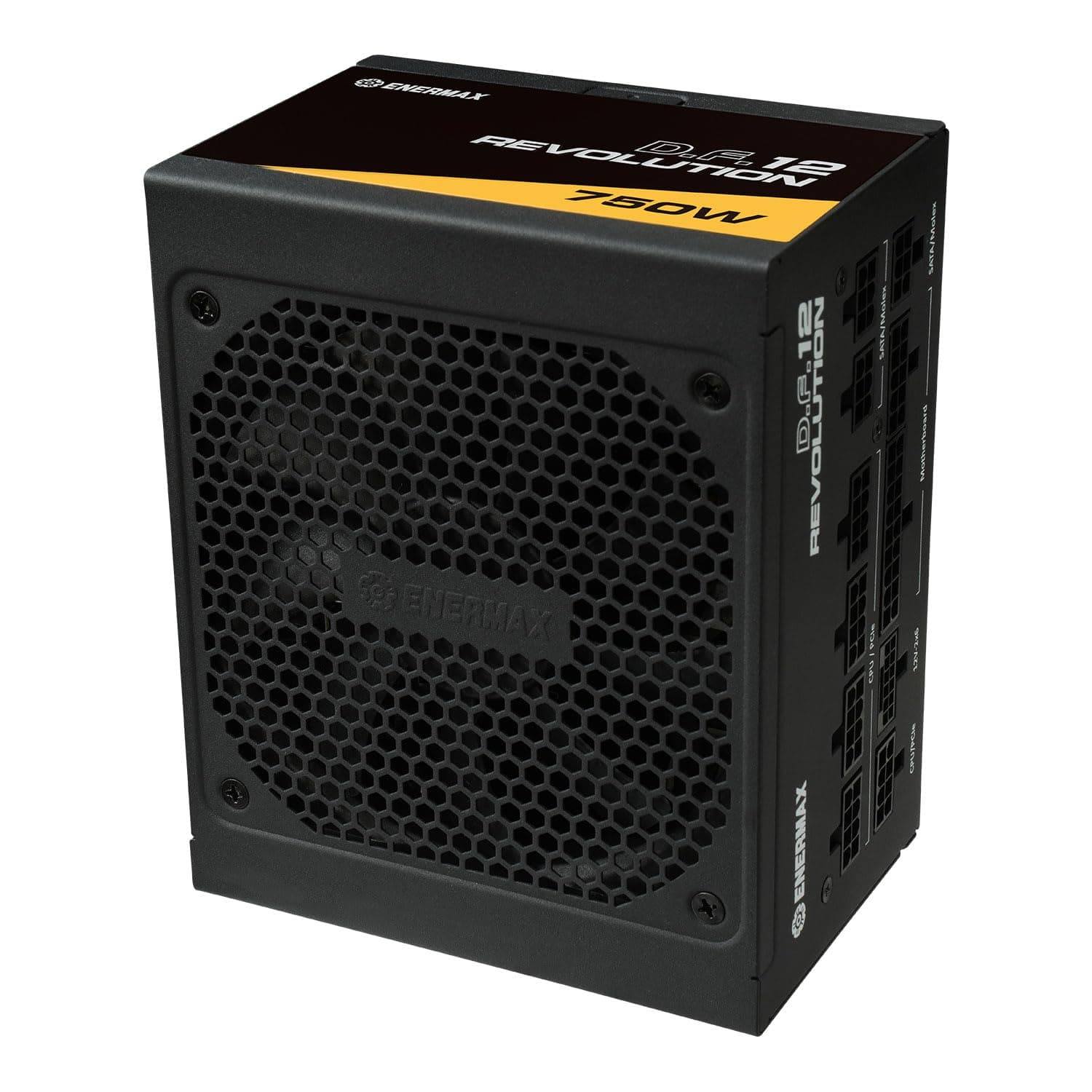 ENERMAX Revolution D.F. 12 ATX3.1 PCI-e 5.1 Ultrakompakt 750W Netzteil 80Plus Gold (Vollmodular, 50% Semi-Fanless, 12V-2x6); ETV750G, schwarz Bild 2