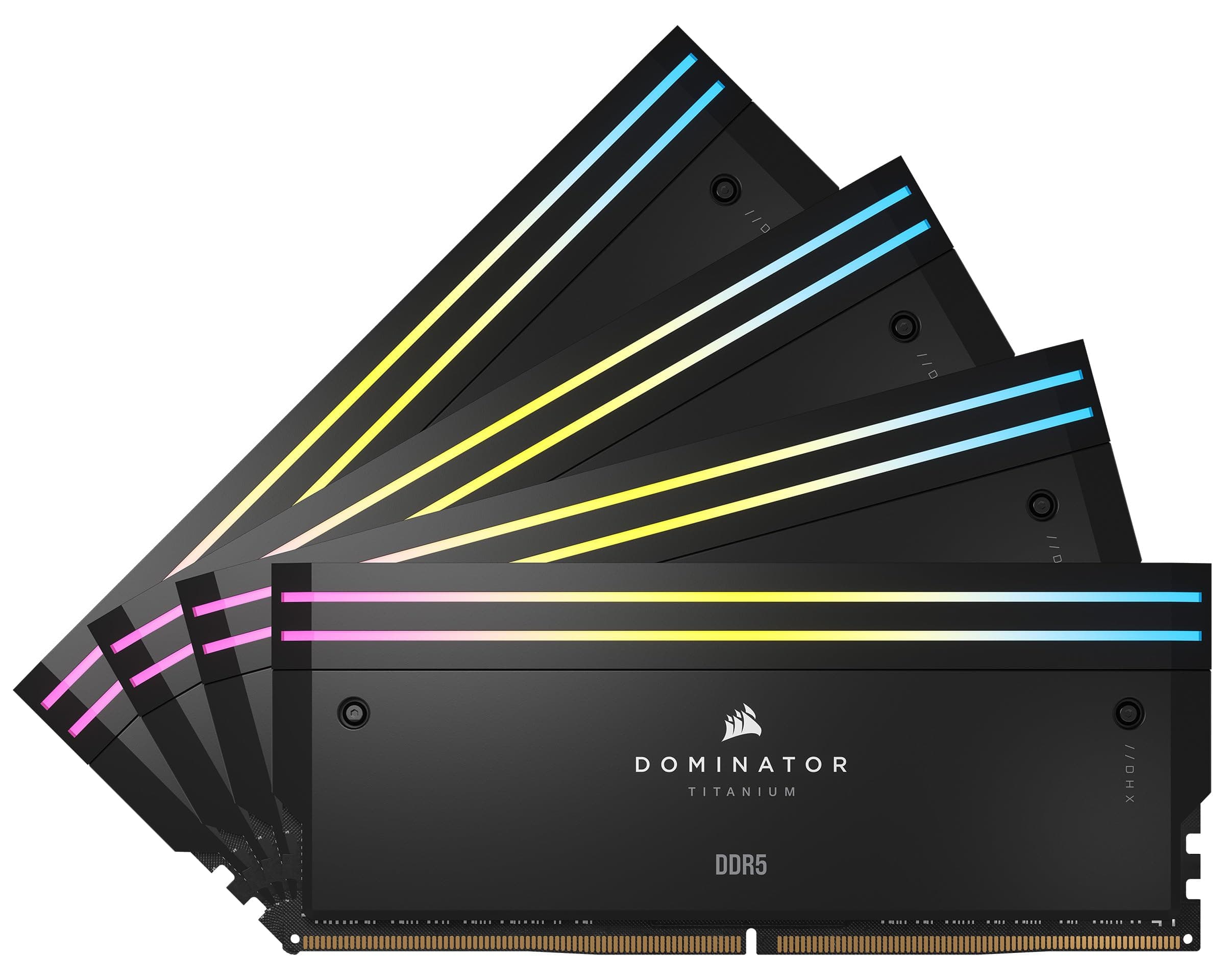 CORSAIR Dominator Titanium RGB DDR5 RAM 64GB (4x16GB) Bis zu 6000MHz CL36 Intel XMP 3.0 Desktop-Arbeitsspeicher – Schwarz (CMP64GX5M4B6000C36) Bild 2