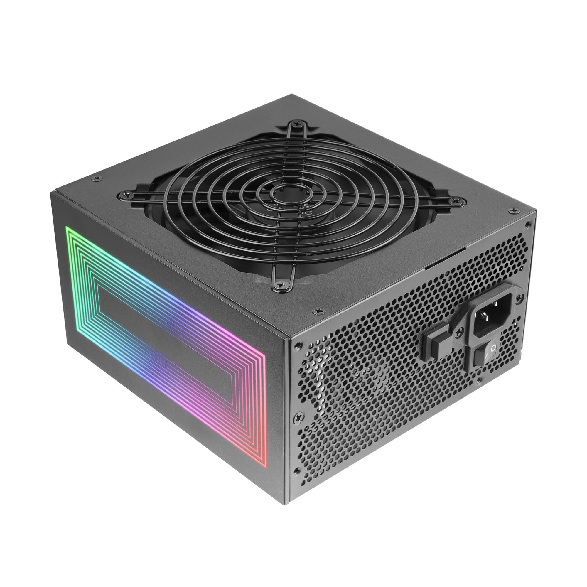 Mars Gaming MPB750S, ATX ARGB Netzteil 750W, 6 Jahre Garantie, 80Plus Bronze 230V EU, 90% Effizienz, 120mm AI-RPM Lüfter, ARGB MB Steuerung, DC-DC und SMD Technologien, Schwarz Bild 2
