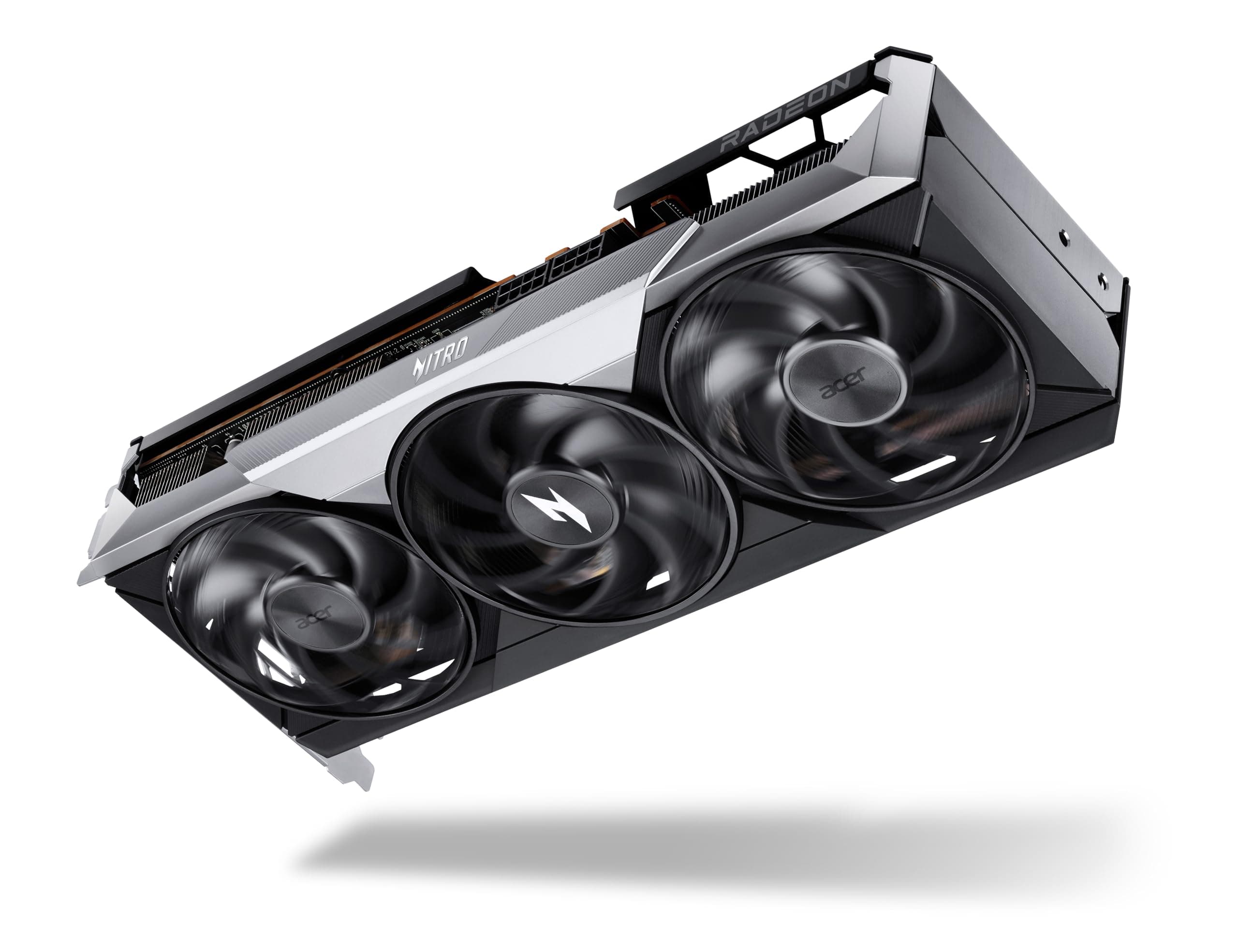 Acer Nitro Radeon RX 9070 XT OC - AMD Grafikkarte (16 GDDR6, 256 Bit, PCIe 5.0 x16, 1x HDMI 2.1a 3X DP 2.1) 3X Nitro FrostBlade, 3x8 pin, Slot Space: 2.5 Bild 7