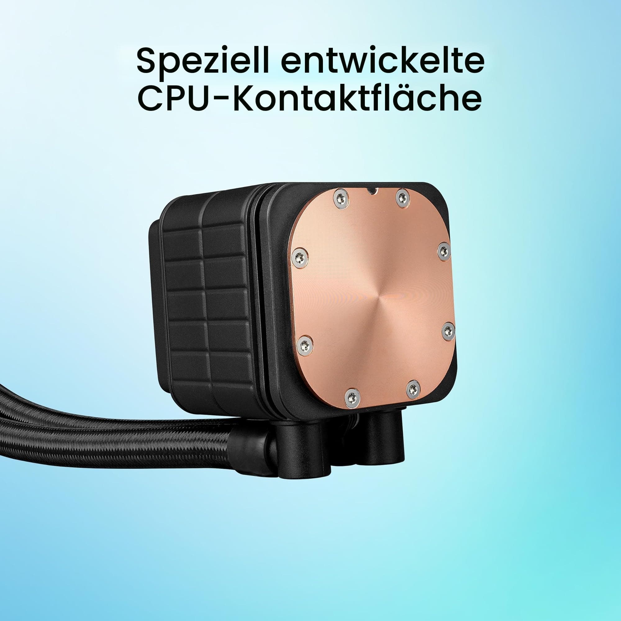 ASUS Prime LC 360 ARGB All-in-One-Flüssig-CPU-Wasserkühlung (drei ARGB Lüfter, anpassbarer Infinity-Spiegel, 400 mm Schläuche, CPU-Sockel Intel LGA 1851, 1700, 1200, 115X, AMD AM5, AM5) Bild 5