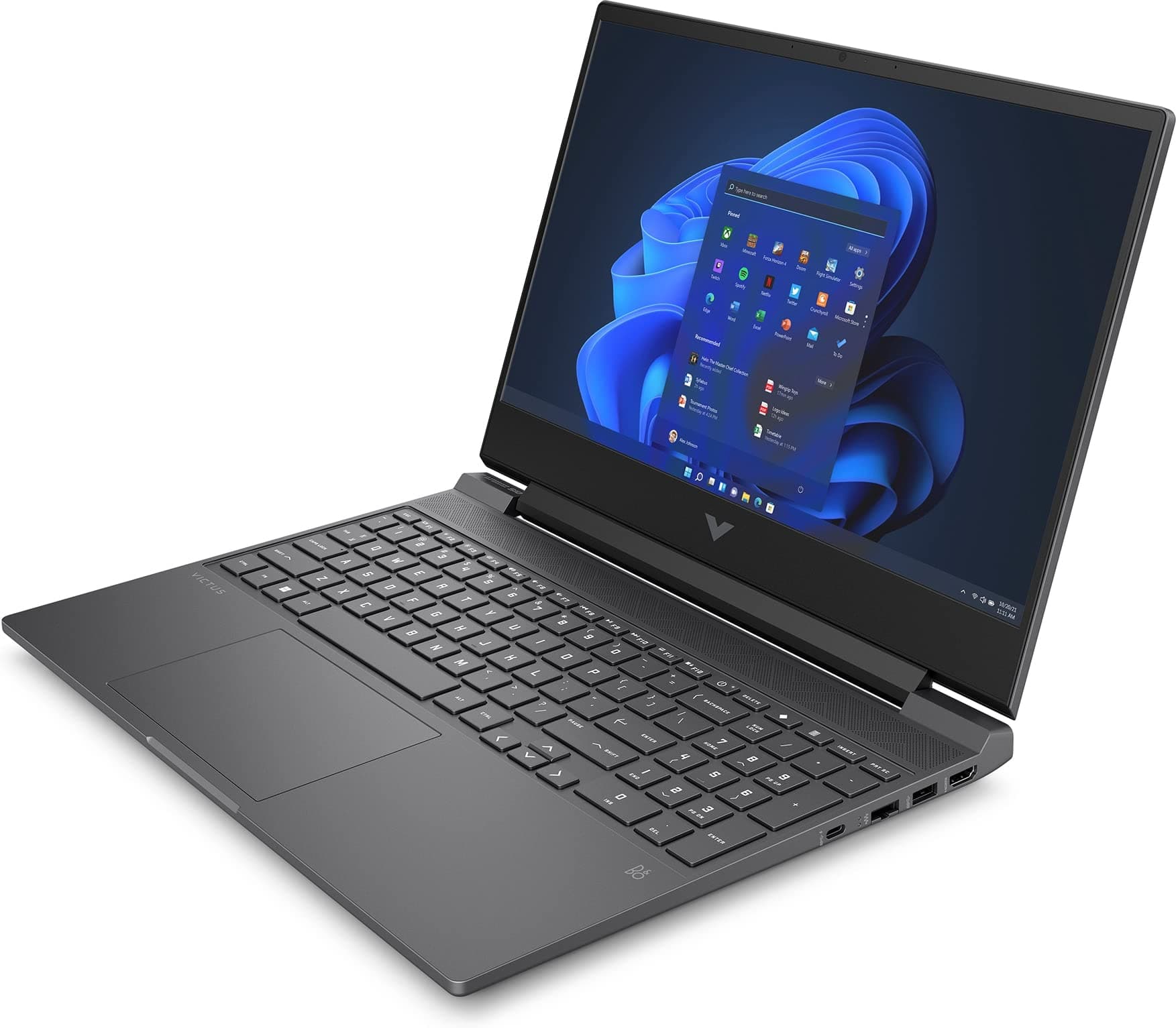 HP Victus 15-fa1001sf Gaming Laptop 15,6 Zoll FHD IPS (Intel Core i5-12500H, 16 GB RAM, 512 GB SSD, Nvidia GeForce RTX 4050 6GB, AZERTY, Windows 11) Mica Silber Intel Core i5-12500H| 16GB RAM | 512GB SSD GeForce RTX 4050 Bild 7