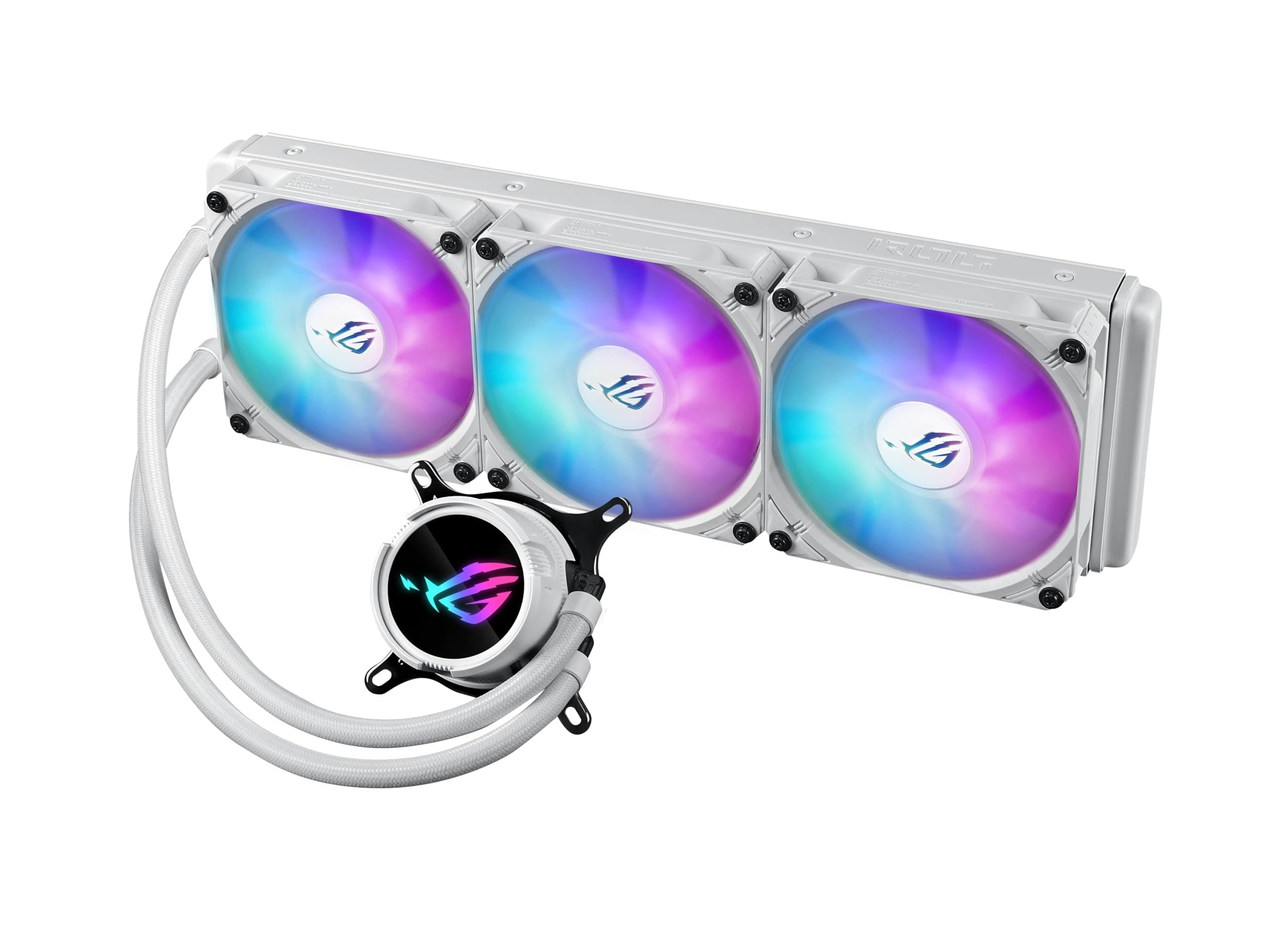 ASUS ROG STRIX LC III 360 ARGB White All-in-One Flüssig-CPU-Wasserkühlung weiß (drei adressierbare ROG ARGB-Lüfter, Anti-Vibrations-Gummi, kompatibel mit Intel LGA 1700, 1200, 115X, AMD AM5, AM4) Bild 2