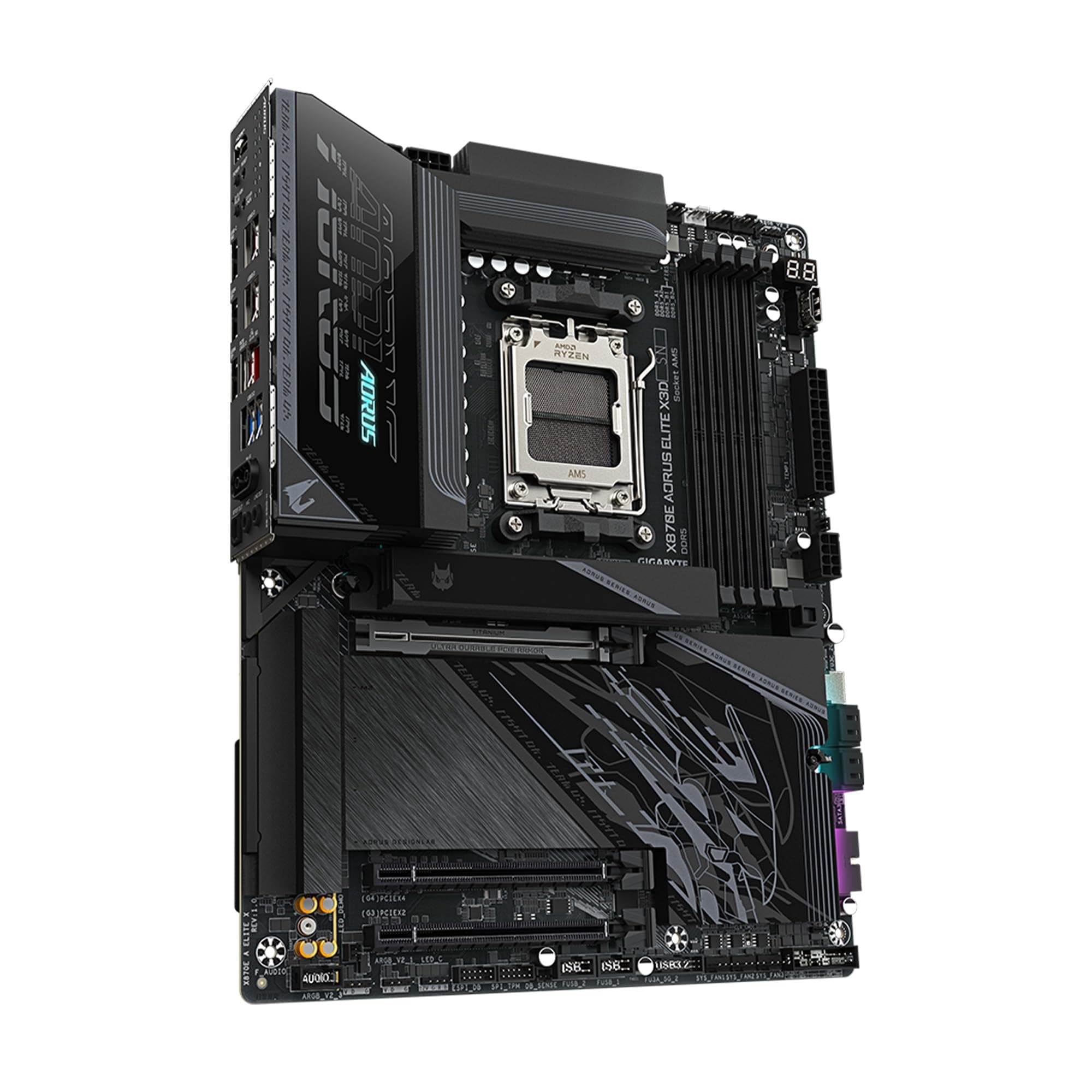 GIGABYTE X870E AORUS Elite X3D AMD AM5 LGA 1718 ATX Motherboard, unterstützt AMD Ryzen 9000/8000/7000 Series Prozessoren, DDR5, 16+2+2 Power Phase, 4X M.2, PCIe 5.0, WiFi 7, 5GbE, 5 Jahre Garantie Bild 5