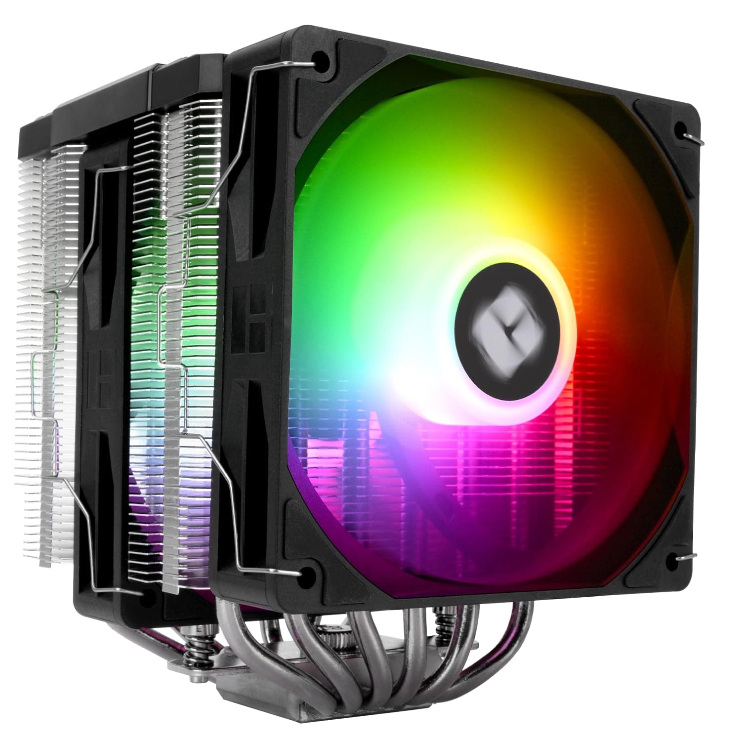 Thermalright TR Peerless Assassin 120 Digital ARGB Black CPU-Luftkühler, Digitale Bildschirmabdeckung, 6 Heatpipes, 162mm Höhe, für AM4/AM5, Intel LGA1700/1851/115X/1200, PC-Kühler Schwarz Bild 3