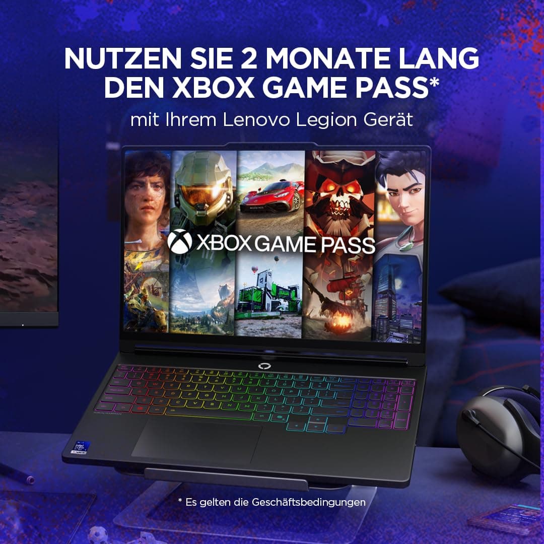 Lenovo Legion 5i Gaming AI Laptop | 15.3" WQXGA OLED 165Hz | Intel Core Ultra 7 356H | 32GB RAM | 1TB SSD | NVIDIA GeForce RTX 5060 | Windows 11 | QWERTZ | Schwarz | 3 Monate GamePass Bild 7