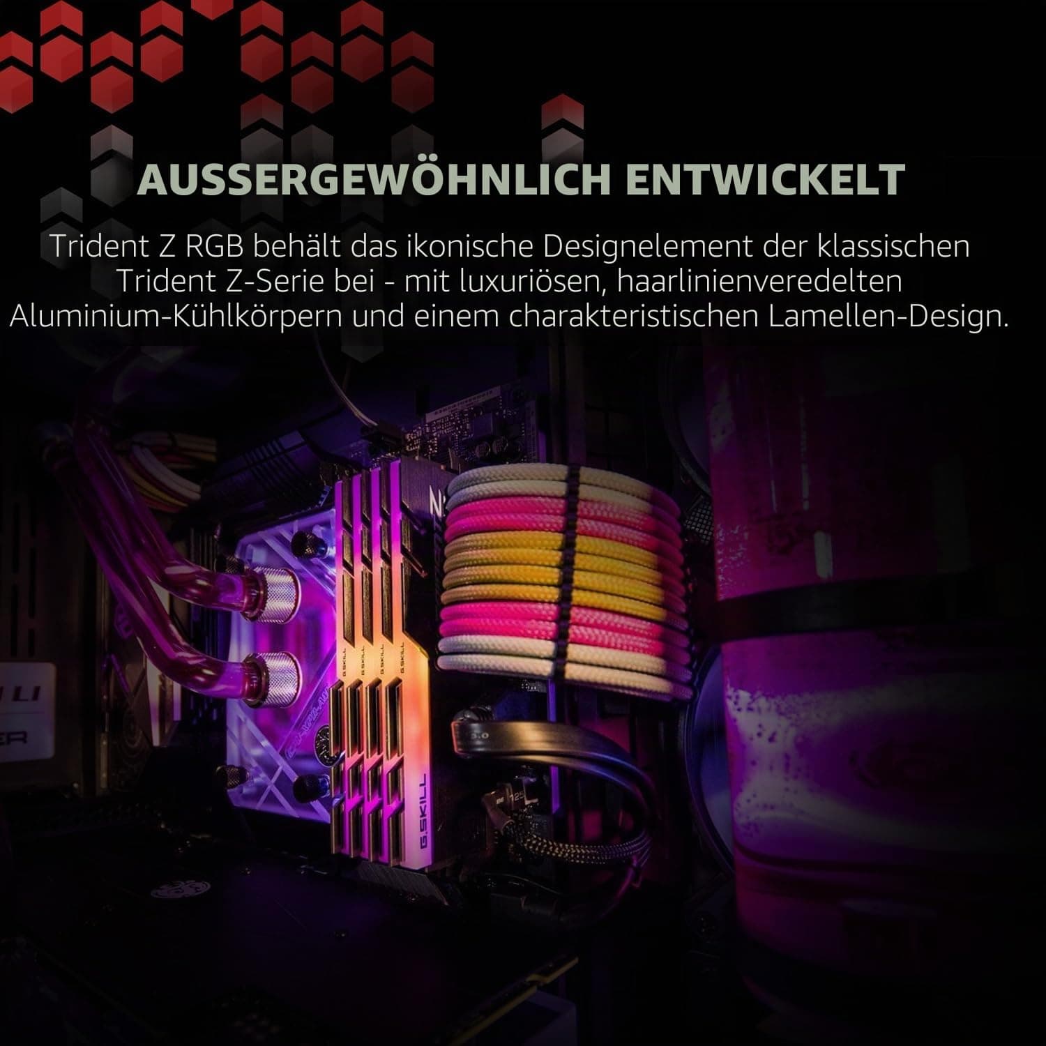 G.Skill TridentZ RGB Serie 32GB (2X 16GB) DDR4 3200Mhz DIMM CAS 16 F4-3200C16D-32GTZR 32GB (2x16GB) DDR4 3200 Schwarz Bild 7