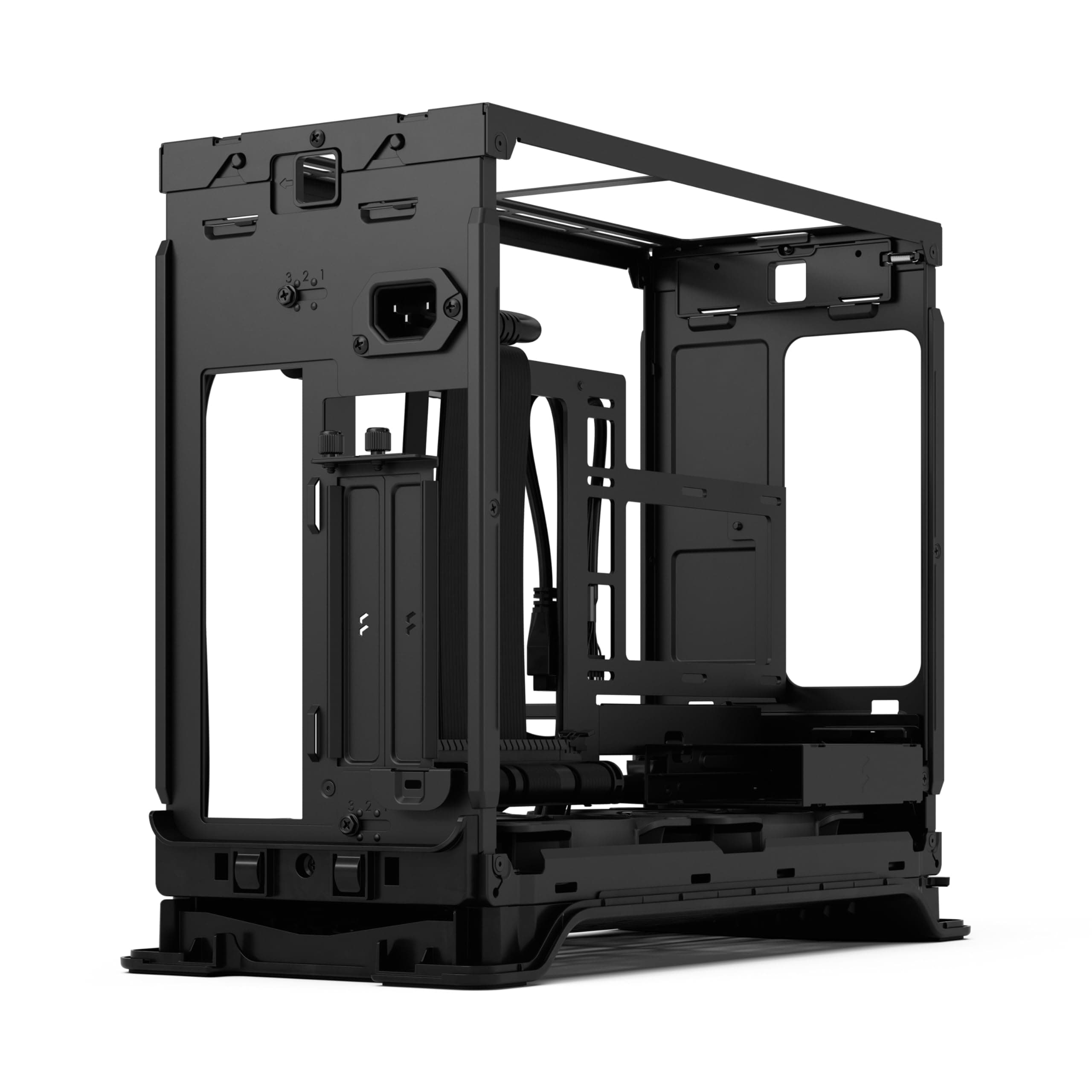 Fractal Design Era 2 Charcoal ITX PC-Gehäuse - Aluminium, Walnussholz, Bis 240mm Radiatoren, Zwei Aspect 12 PWM Lüfter für Hervorragenden Airflow Schwarz Bild 5