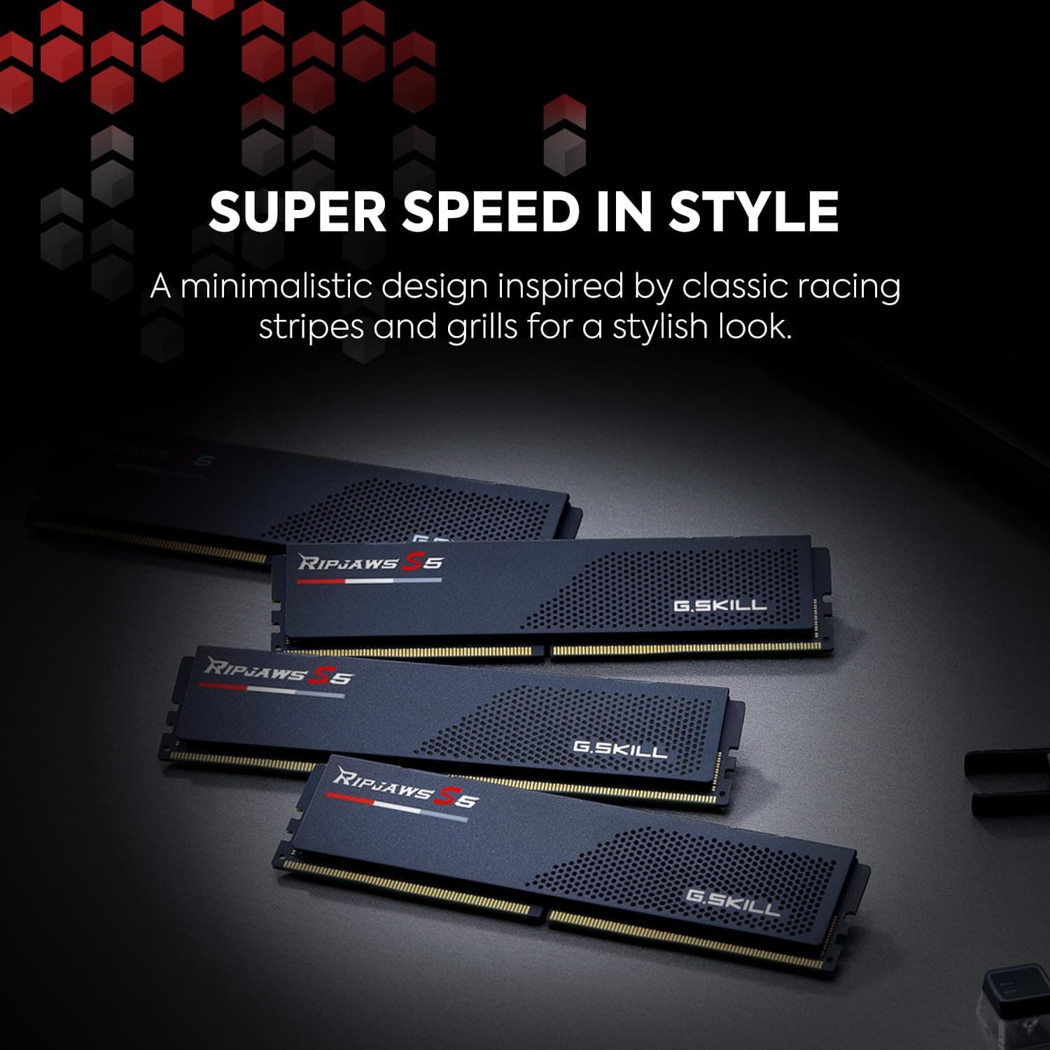 G.SKILL Ripjaws F5-6000J3040F16GA2-RS5K S5 Serie DDR5 RAM (Intel XMP 3.0) 32 GB (2 x 16 GB) 6000 MT/s CL30-40-40-96 1,35 V Desktop-Computerspeicher U-DIMM Mattschwarz 32GB (2x16GB) DDR5-6000 30-40-40-96 Mattes Schwarz Bild 5