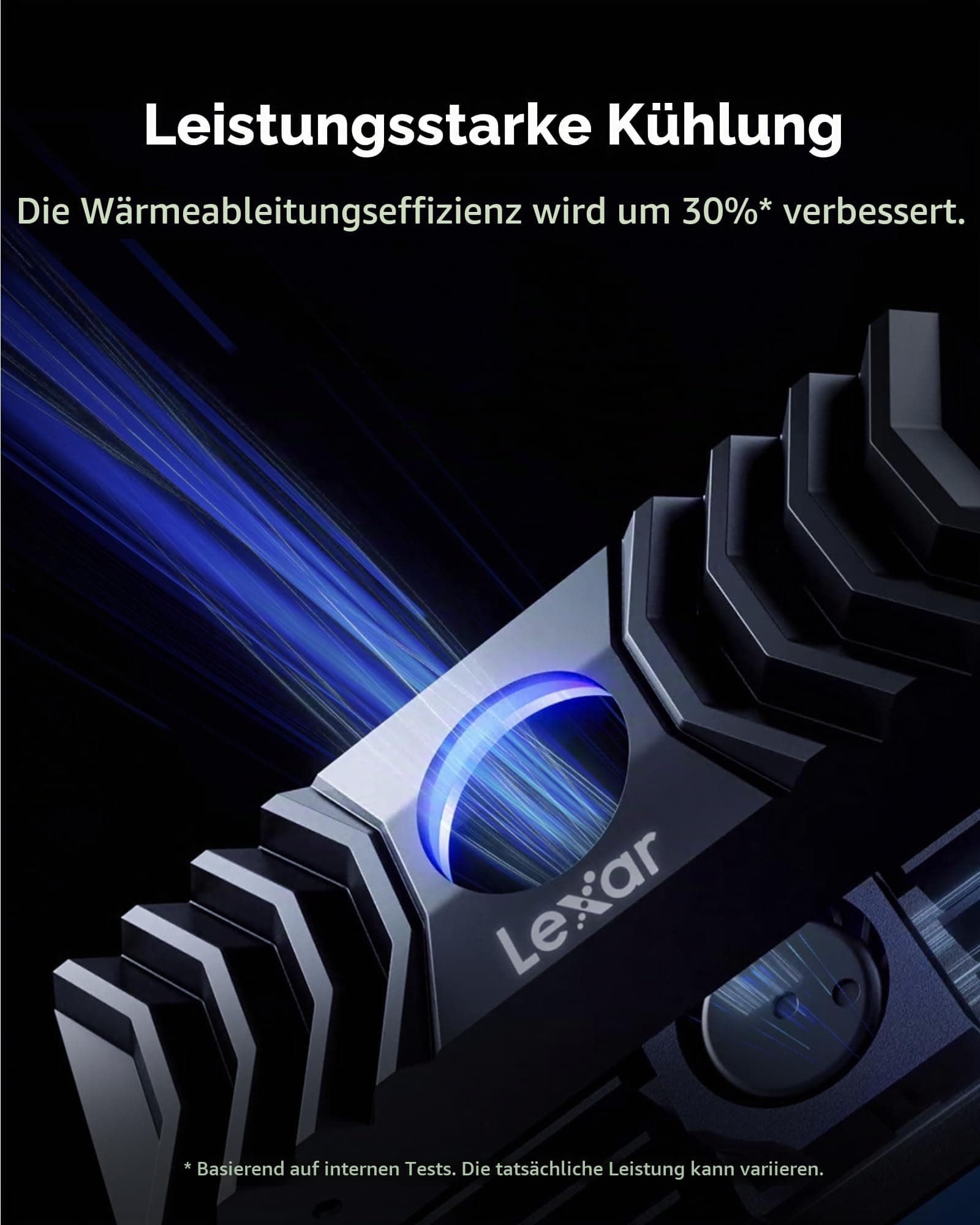 Lexar mit Kühlkörper 1 TB SSD PCle Gen5x4 NVMe, M.2 2280, PCIe 5.0 SSD, bis zu 11500 MB/s Lesegeschwindigkeit, Internal Solid State Drive für Spiele, Fotografie, Videobearbeitung und Design Bild 5