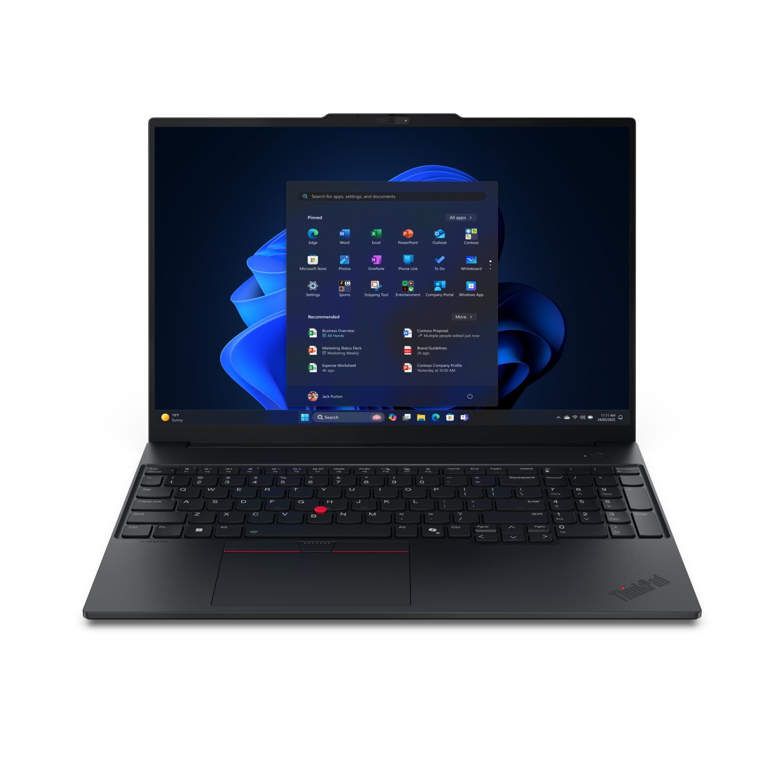 Lenovo ThinkPad E16 Gen 3 22AY - 180°-Scharnierdesign - Intel Core Ultra 7 258V - Win 11 Pro - Intel Arc Graphics 140V - 32 GB RAM - 1 TB SSD TCG Opal Encryption2, NVMe - 40.6 cm (16") IPS 1920 x 1200 Bild 3