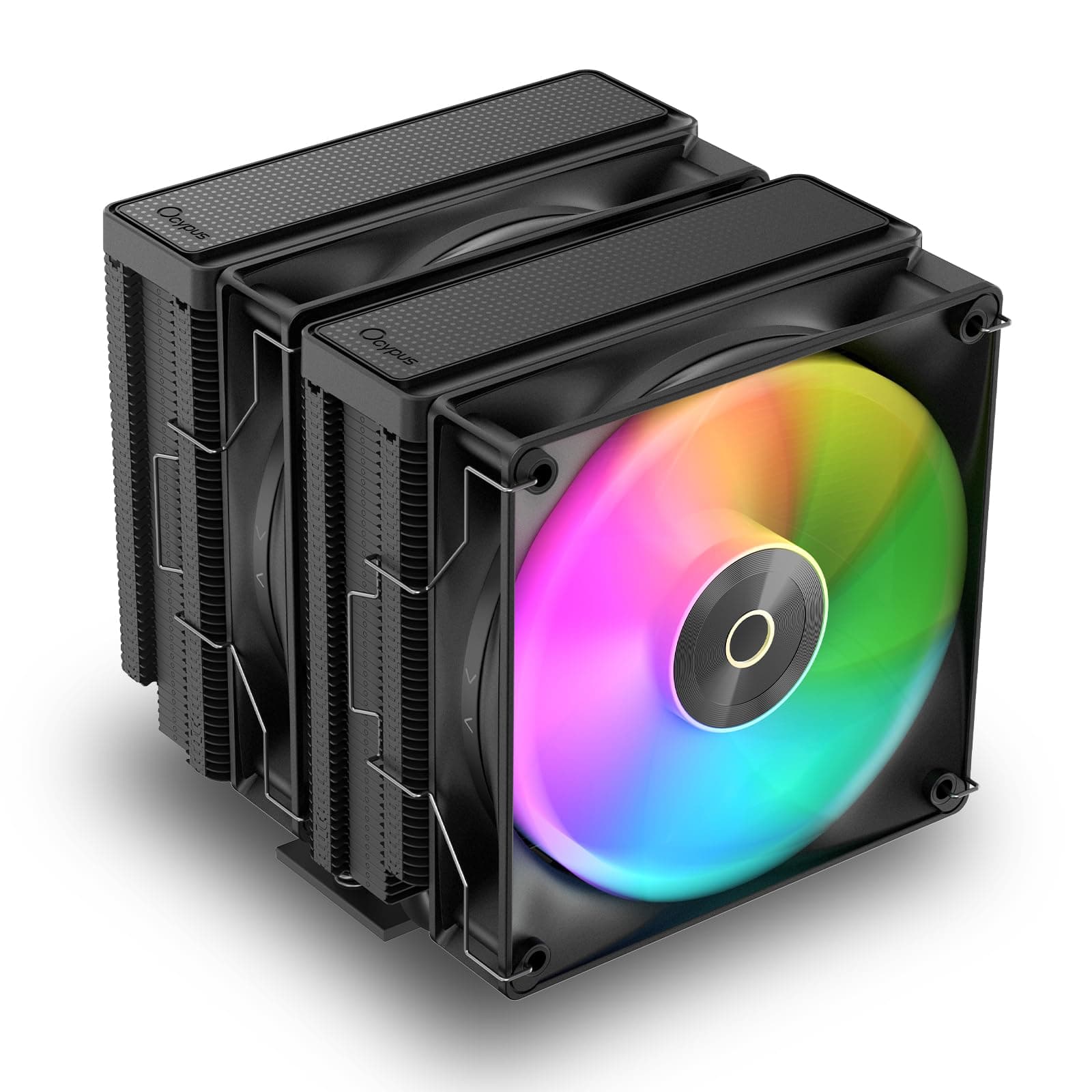 Delta A62 ARGB CPU Kühler, Zwei Leise 120mm PWM Lüfter mit Hydraulischem Lager, 6 Kupfer Heatpipes, CPU Luftkühler für AMD AM4/AM5, Intel LGA 115X/1200/1700/1851, BK Delta A62 BK ARGB EU