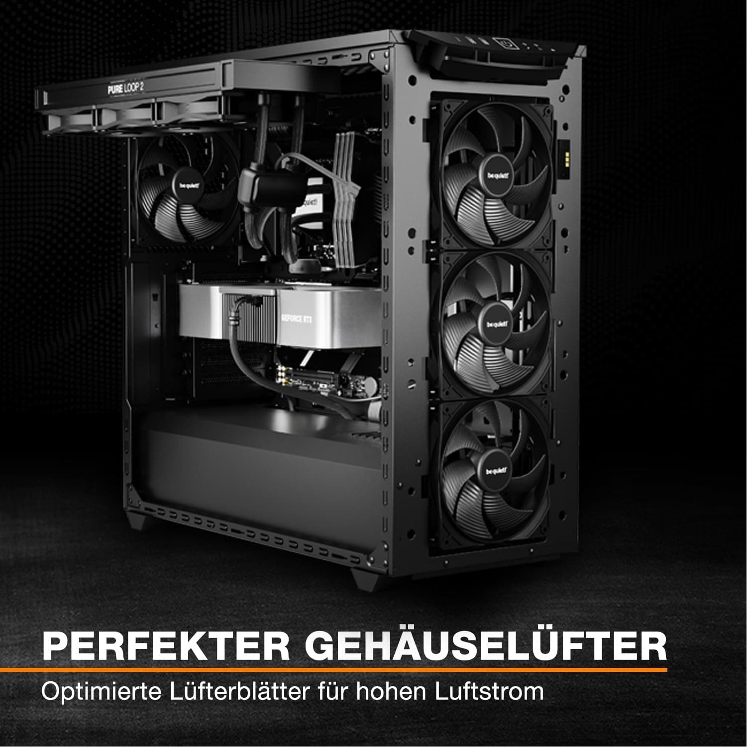 be quiet! Pure Wings 3 140mm PWM high-speed Lüfter, 3 Lüfter enthalten, hohe Höchstgeschwindigkeit, niedrige Mindestdrehzahl, optimierter Lüfterrahmen, außergewöhnlich hoher Luftdruck, sehr leise Bild 5