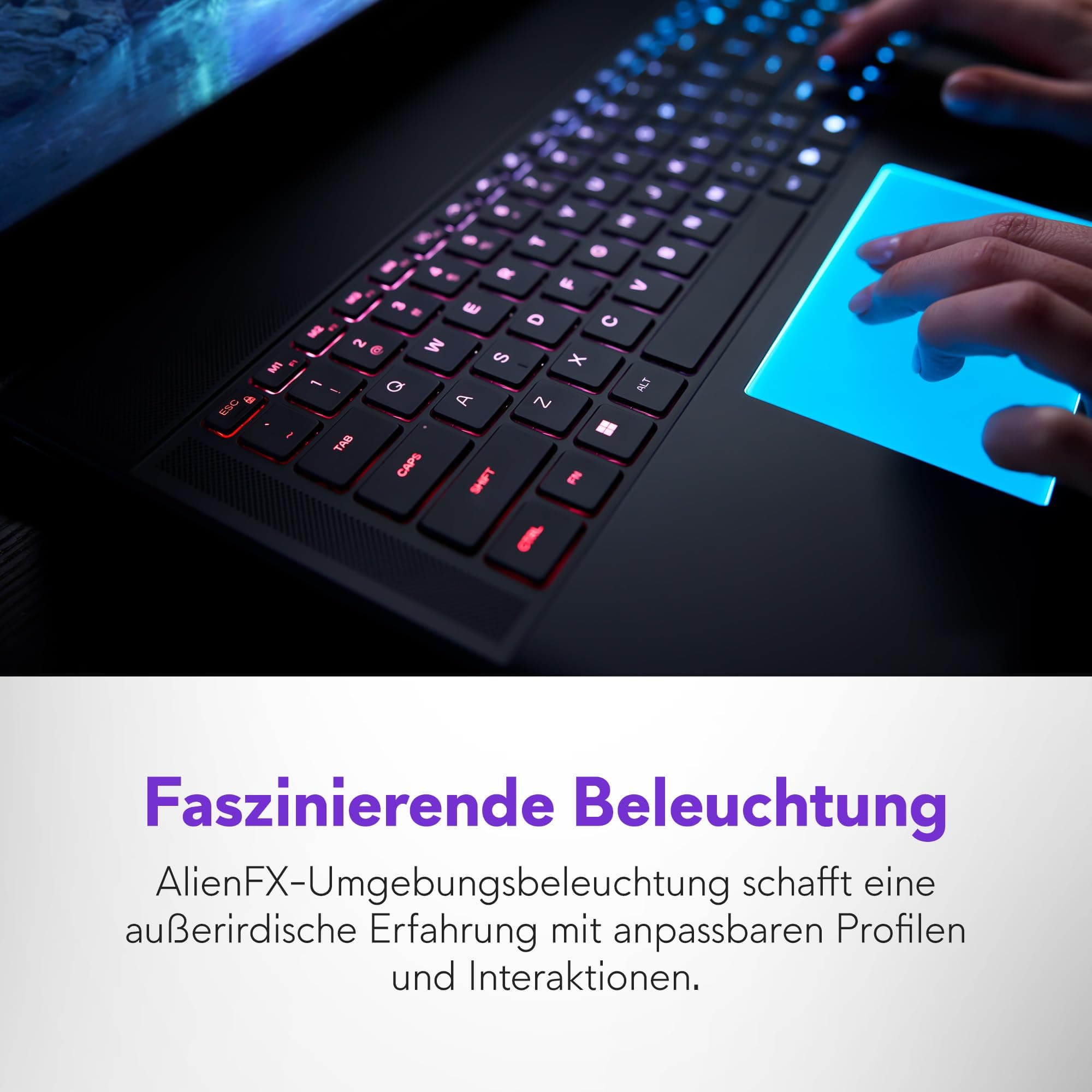 Alienware 18 Area-51 Gaming Laptop 18 Inch QHD+ 300Hz G-Sync, Intel Core Ultra 9 275HX, NVIDIA GeForce RTX 5080, 32GB DDR5 RAM, 2TB SSD, Windows 11 Home, Cryo-tech, AlienFX RGB QWERTZ - Liquid Teal Core Ultra 9 275HX 32 GB 2 TB NVIDIA RTX 5080 Bild 7
