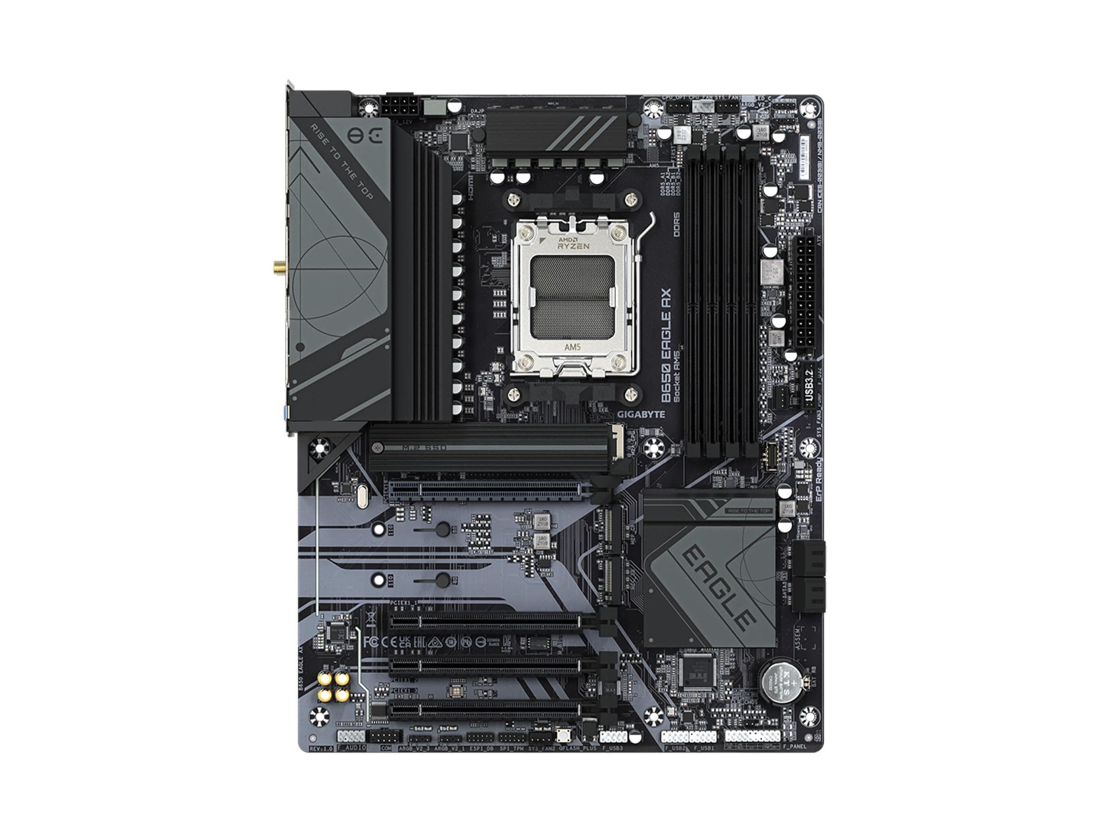 GIGABYTE B650 Eagle AX AM5 LGA 1718 AMD B650 ATX, DDR5 Triple M.2, PCIe 5.0, USB 3.2 Gen2x2 Type-C, AMD Wi-Fi 6E, Realtek GbE LAN Bild 3