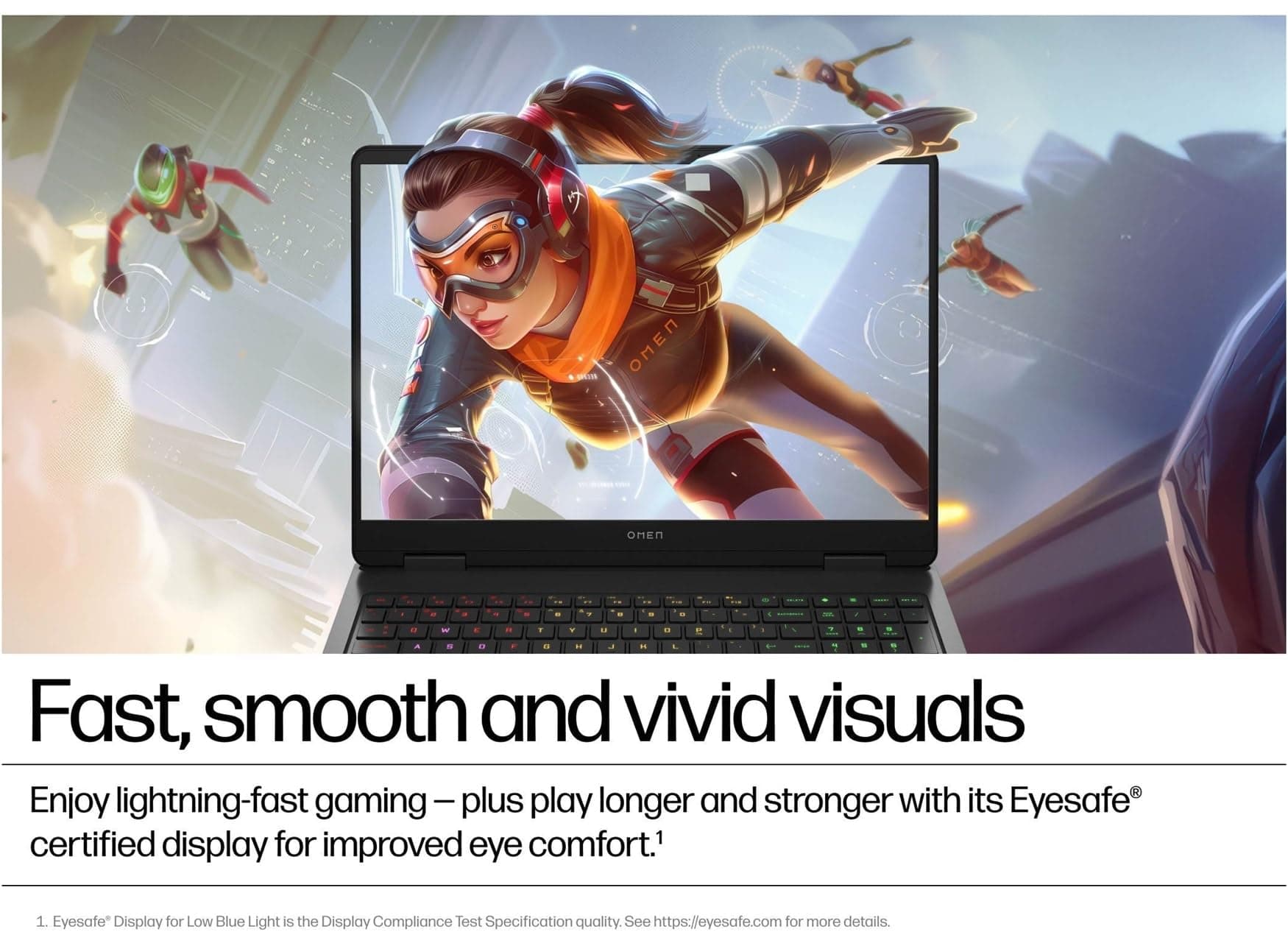 HP OMEN 16 Slim Gaming Laptop mit Headset (AMD Ryzen 9 8940HX, 64GB DDR5, 2TB SSD, NVIDIA RTX 5060 8GB, 16-core (>Ultra 7-155H)), FHD+ 144Hz Display, 4-Zonen RGB-Hintergrundbeleuchtung, IR-Webcam 64GB|2TB + Headset Bild 3