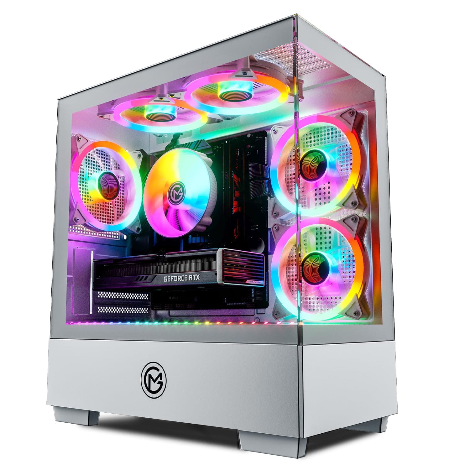 GameMachines Evolv Snow Edition - Gaming PC - AMD Ryzen 7 5700X - GeForce RTX 5060-1TB SSD - 16GB DDR4 - W-LAN - Win 11 Pro RTX 5060 + 16GB RAM Weiß