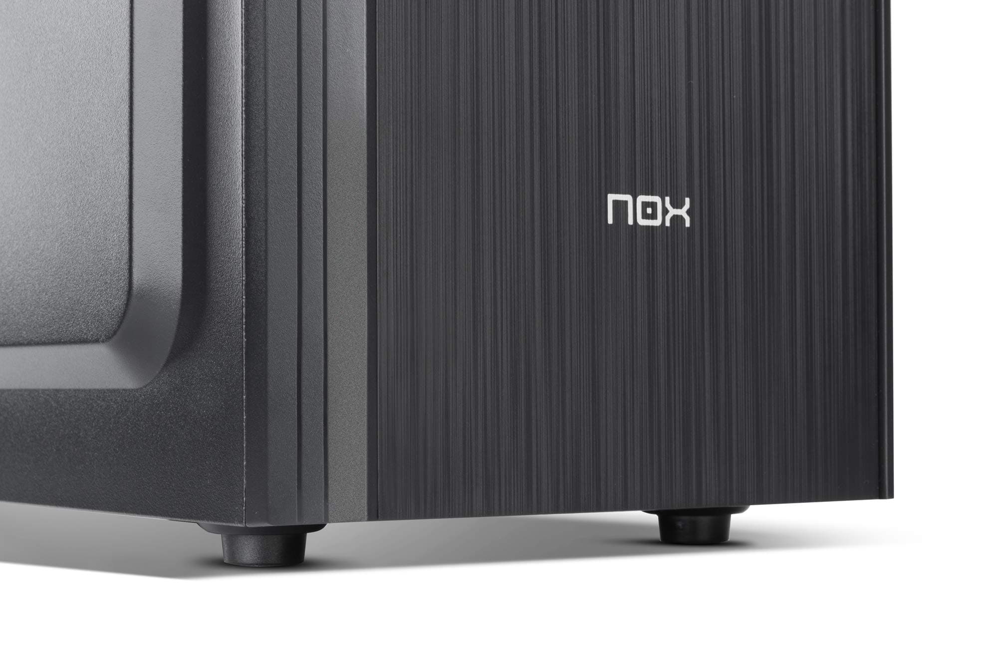 NOX PC Case LITE010 -NXLITE010- PC-Gehäuse, gebürstete Front, 500W ATX-Netzteil vorinstalliert, kompatibel mit ATX-, Micro ATX- und ITX-Boards, Schwarz Bild 7