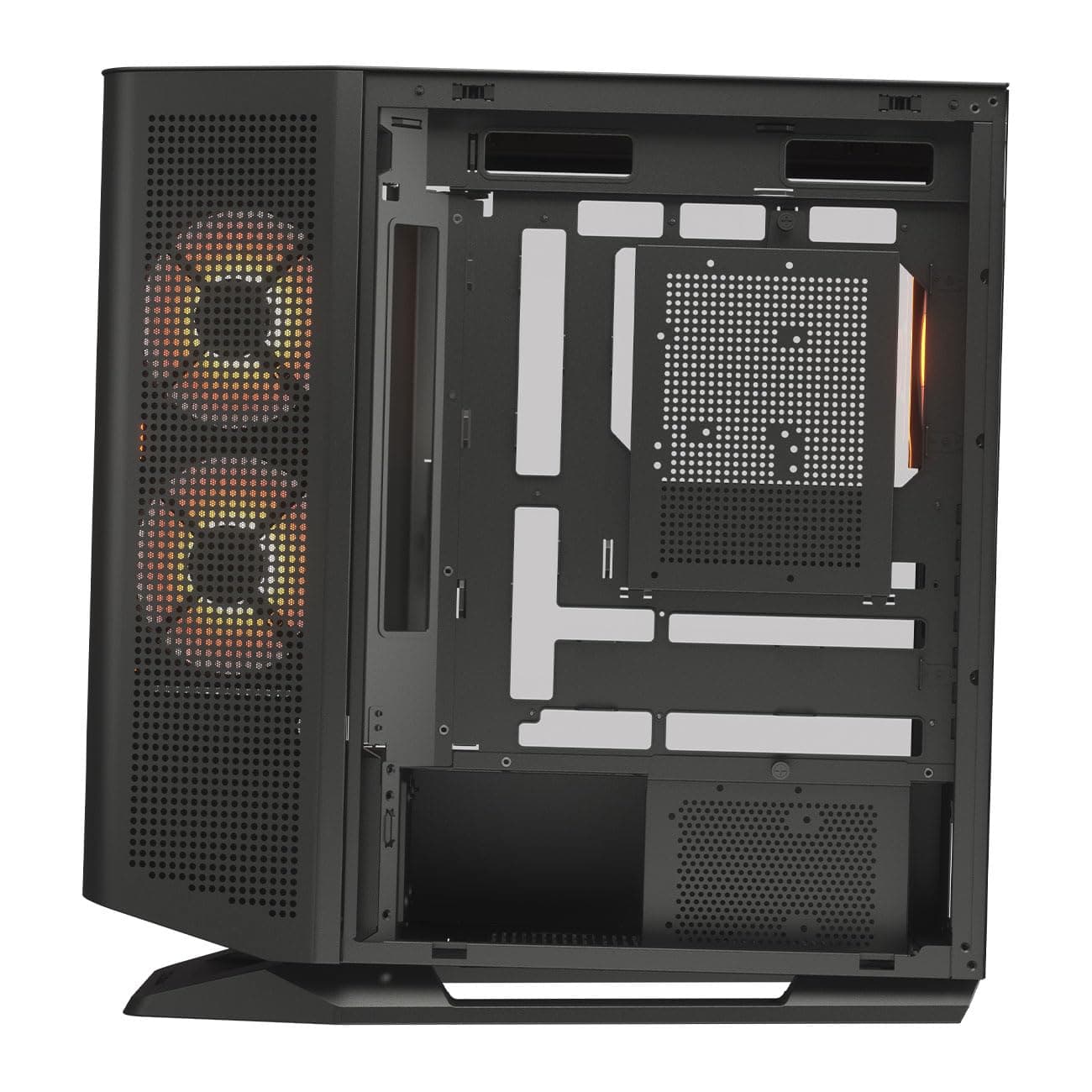 COUGAR FV270 RGB Mid Tower EATX/ATX PC Gaming Gehäuse mit gebogenem gehärtetem Glas – Schwarz RGB Bild 5