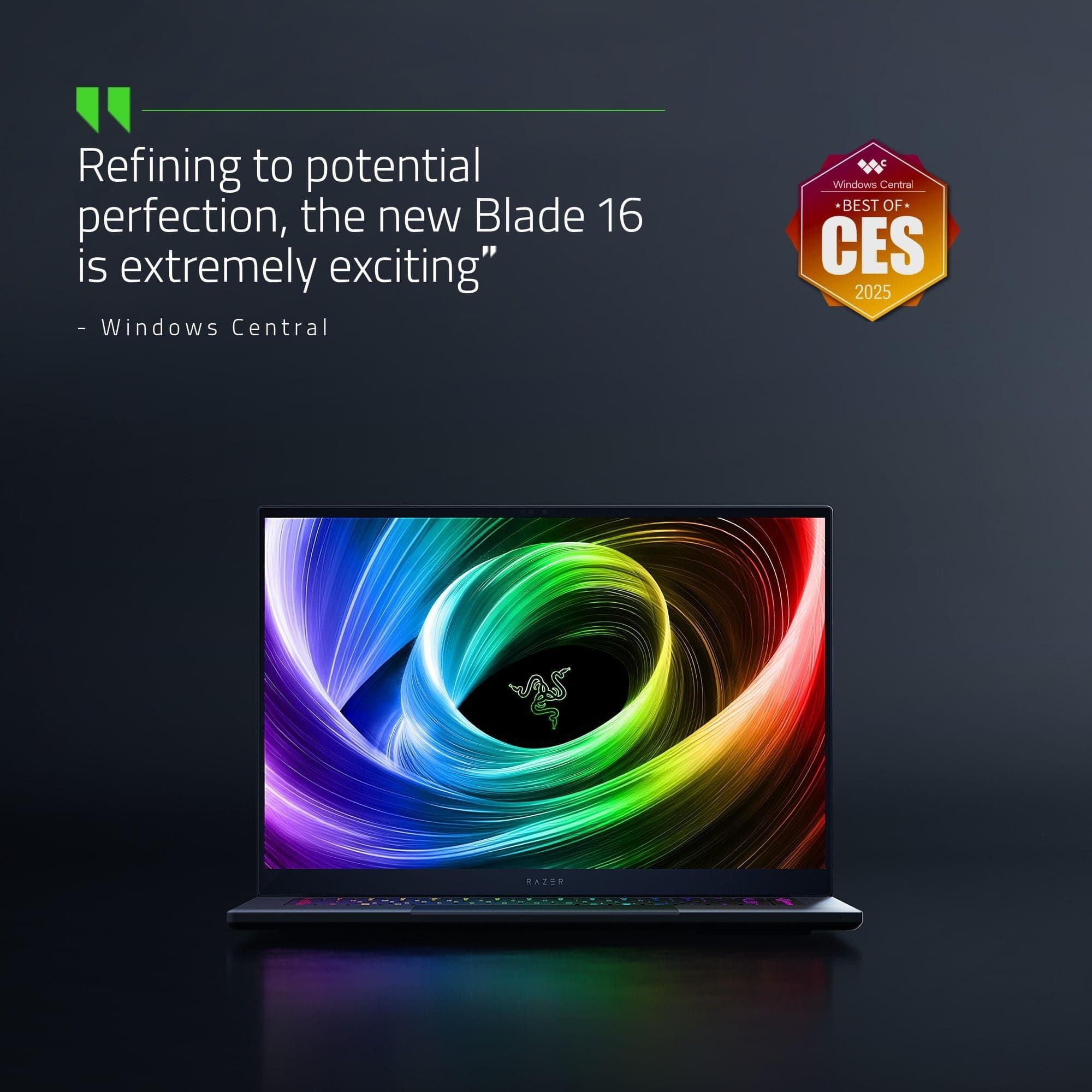 Razer Blade 16 (2025) - 16 Zoll AI Gaming Laptop - NVIDIA GeForce RTX 5060 - AMD Ryzen AI 9 365-16" QHD+ 240Hz OLED Display - 16GB LPDDR5X 8000 MHz - 1TB SSD - QWERTZ DE-Layout | Schwarz RTX5060 | 16GB | 1TB Bild 2