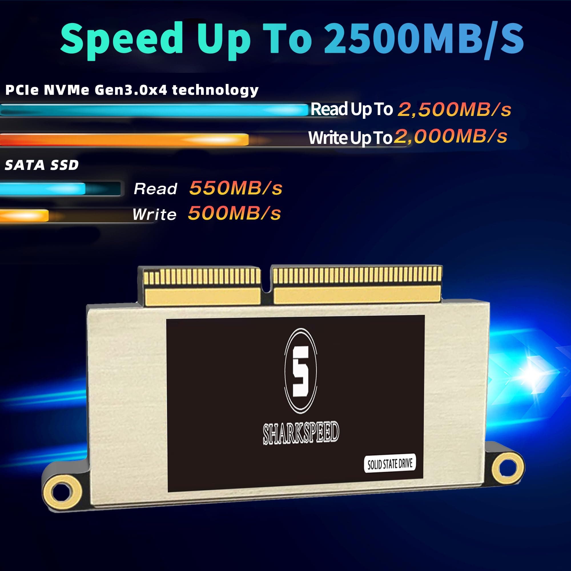 SSD 2 TB für MacBook Pro Retina 13 Zoll A1708 2016 2017 EMC 2978 3164 Non-Touch-Bar-Modelle, internes Solid-State-Laufwerk M.2 NVMe PCIe Gen3.0x4, Mac Original-Schnittstelle (macOS Bild 5