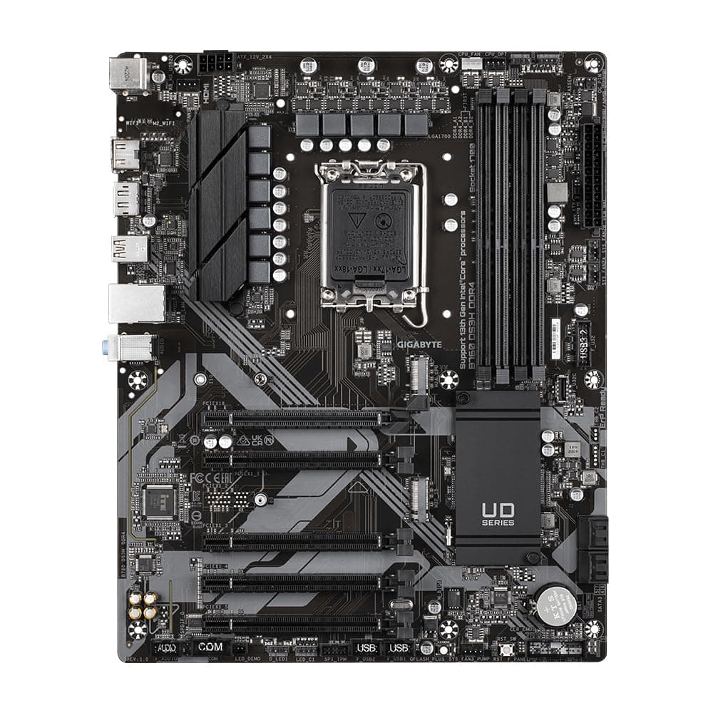 GIGABYTE B760 DS3H DDR4 Motherboard - Unterstützt Intel Core 14. Generation CPUs, 18+2+1 Phasen Digital VRM, bis zu 5333MHz DDR4 (OC), 2xPCIe 4.0 M.2, GbE LAN, USB 3.2 Gen 2 Bild 3