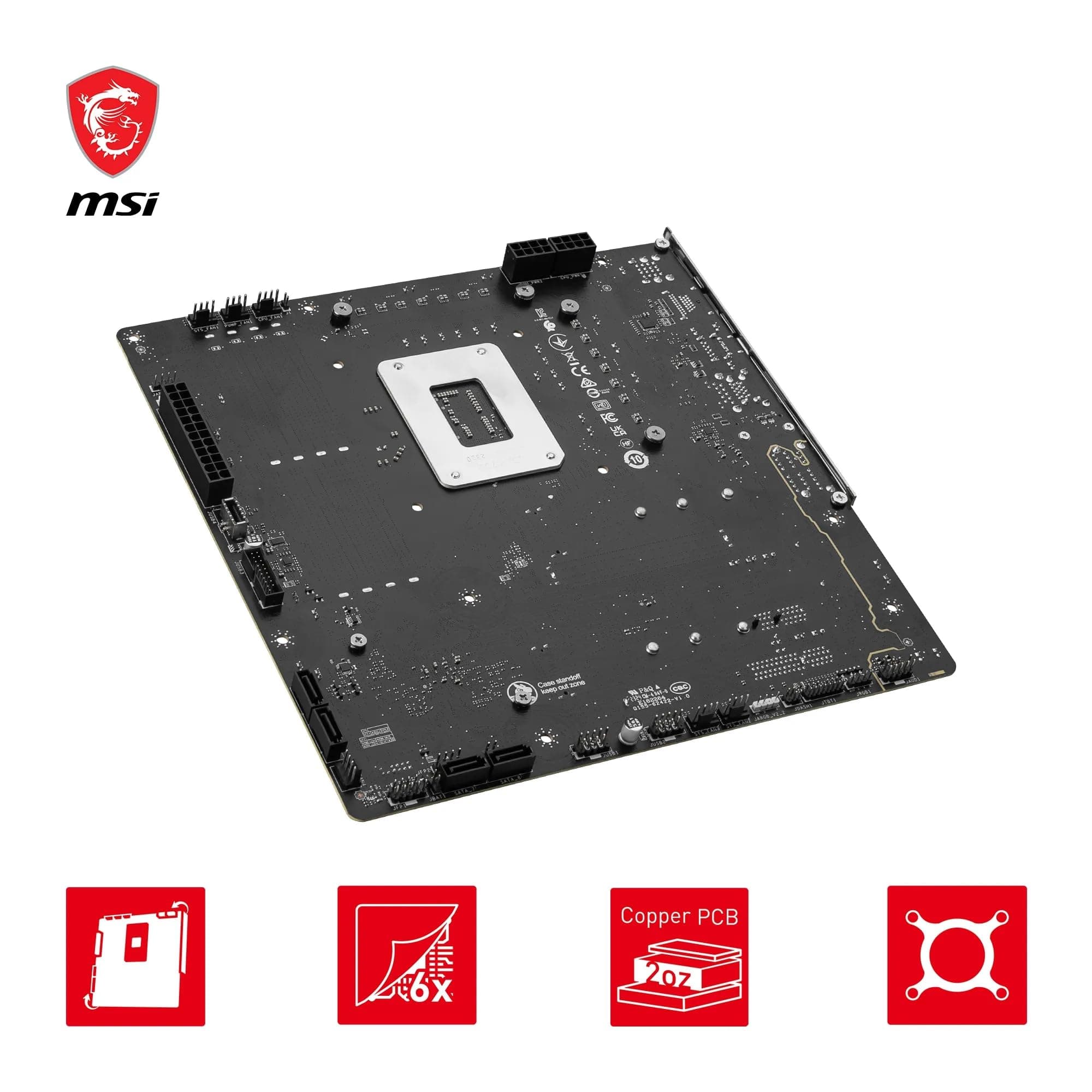 MSI B760M Project Zero Mainboard, Back Connect mATX - Unterstützt Intel Core Prozessoren der 14., 13 und 12. Generation LGA 1700, DDR5 7800+MHz/OC, PCIe 5.0 x16, Bild 5